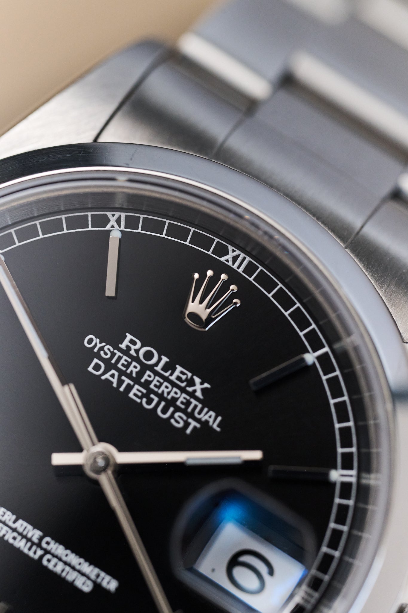 ROLEX DATEJUST 36 16200 'BLACK DIAL' FULL SET