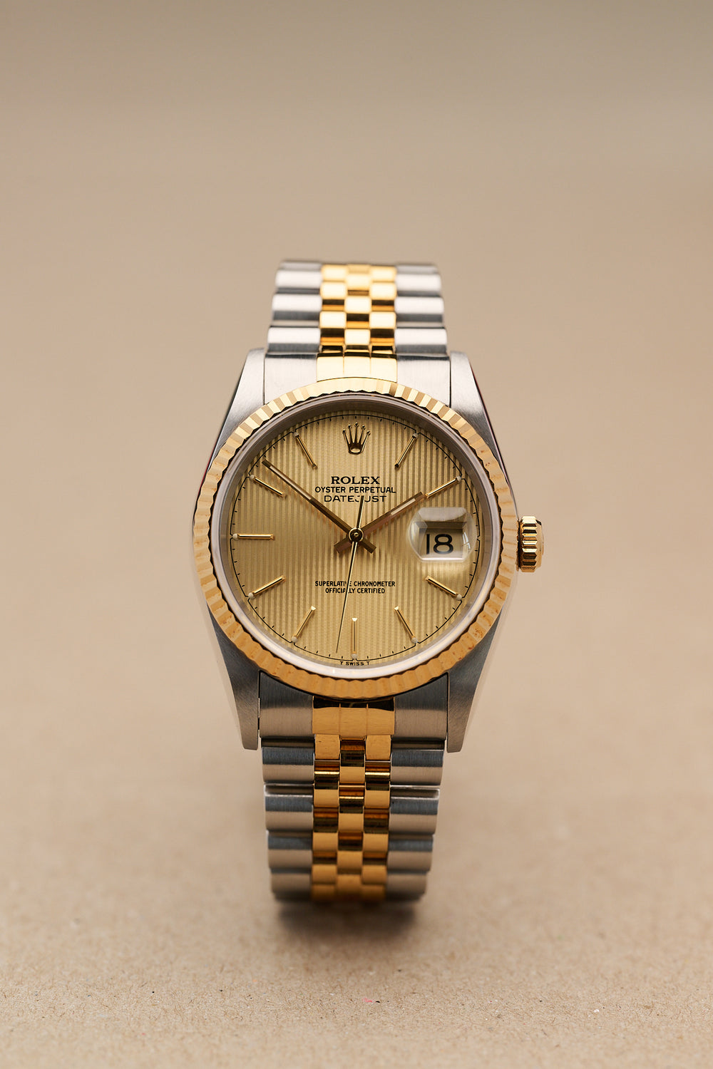 ROLEX DATEJUST 36 16233 'TAPESTRY DIAL' NOS