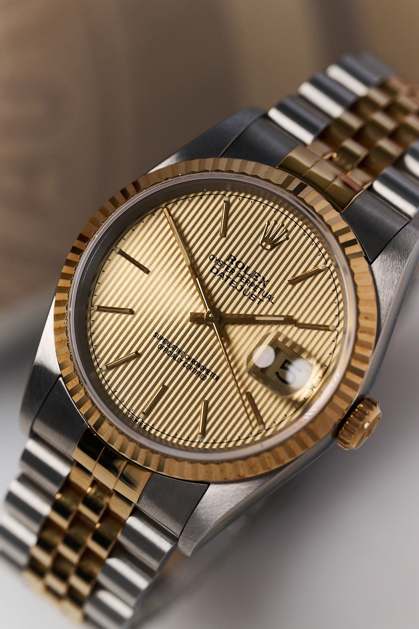ROLEX DATEJUST 36 16233 'TAPESTRY DIAL' NOS