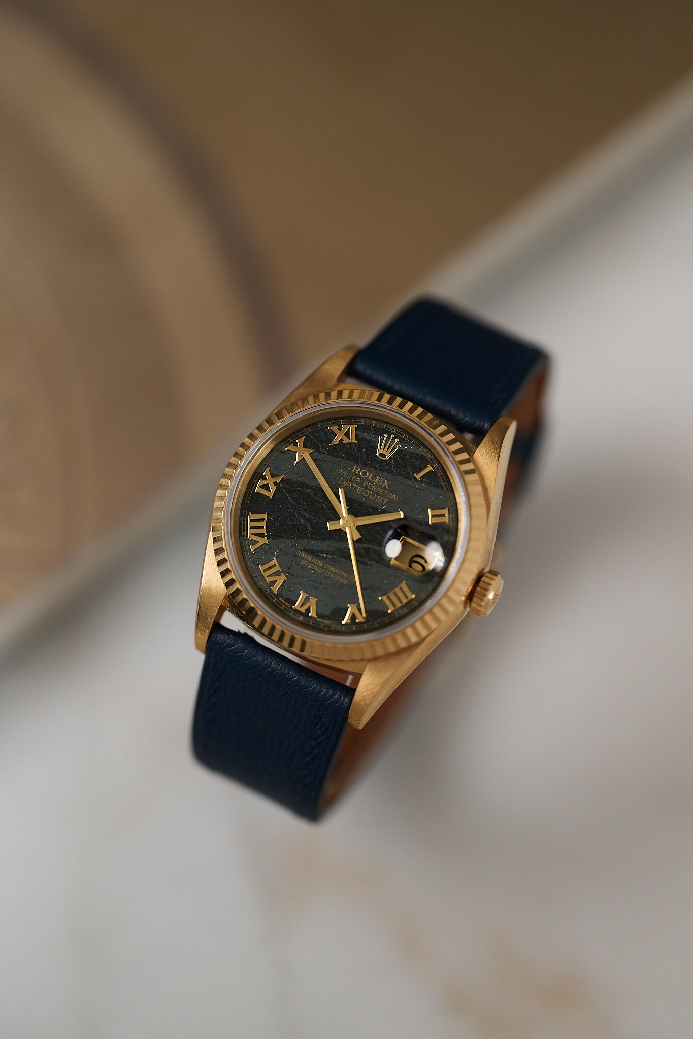 ROLEX DATEJUST 36 16238 18K YELLOW GOLD 'FERRITE DIAL'