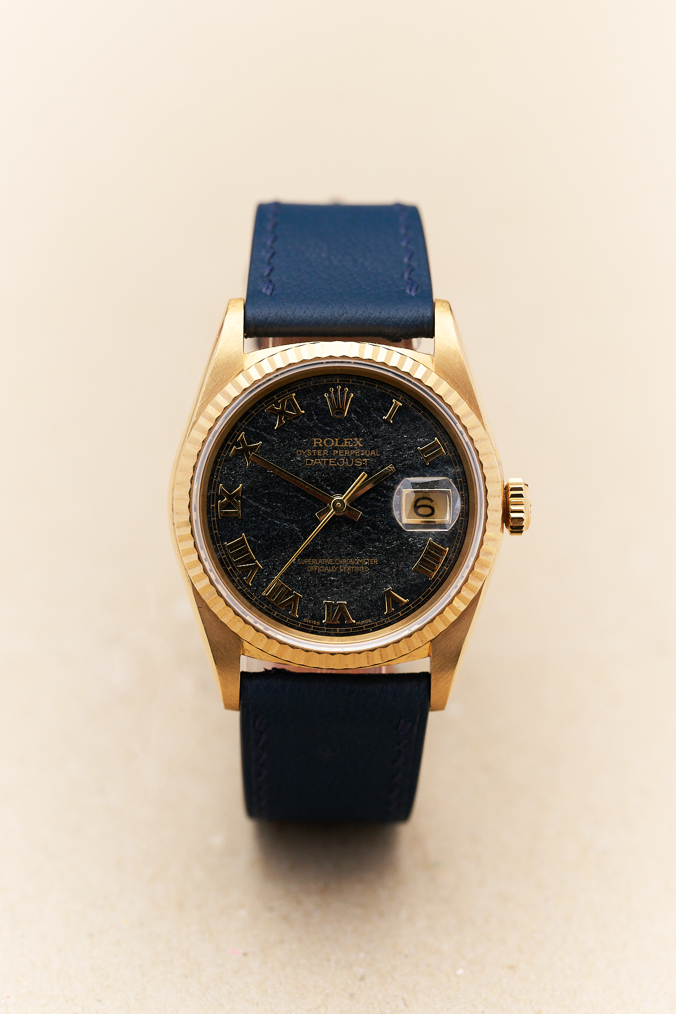 ROLEX DATEJUST 36 16238 18K YELLOW GOLD 'FERRITE DIAL'