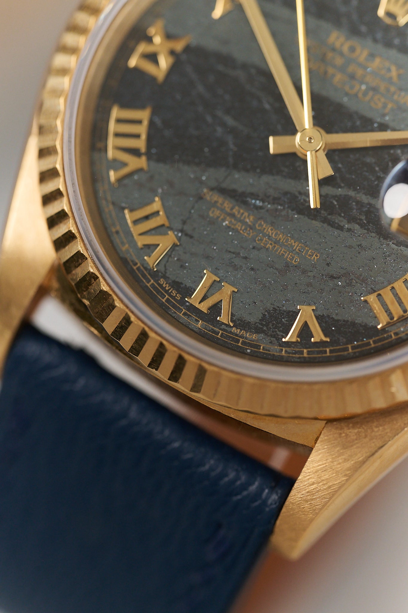 ROLEX DATEJUST 36 16238 18K YELLOW GOLD 'FERRITE DIAL'