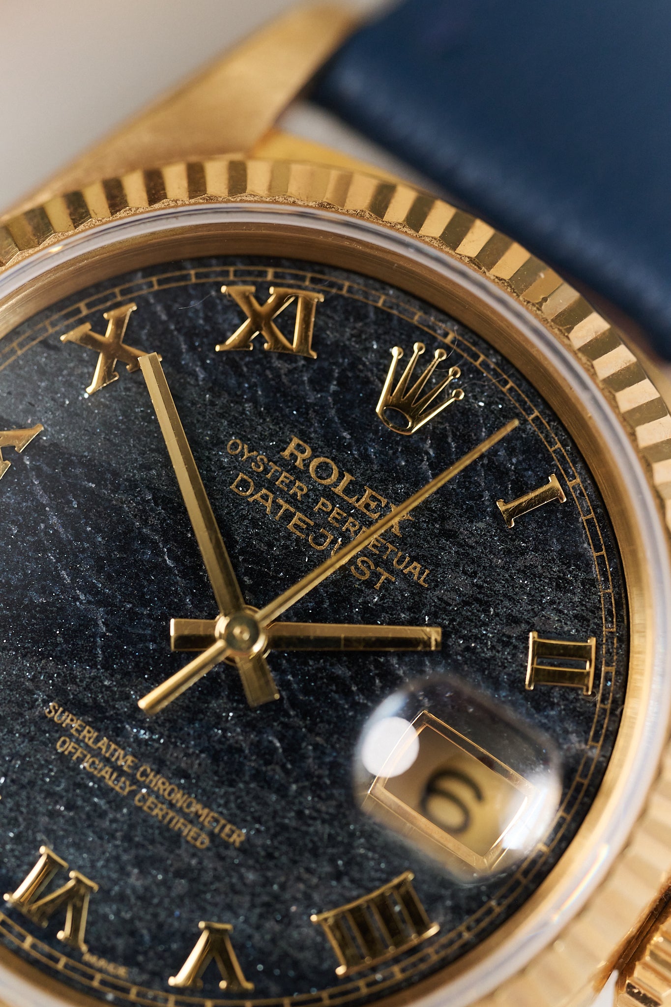 ROLEX DATEJUST 36 16238 18K YELLOW GOLD 'FERRITE DIAL'
