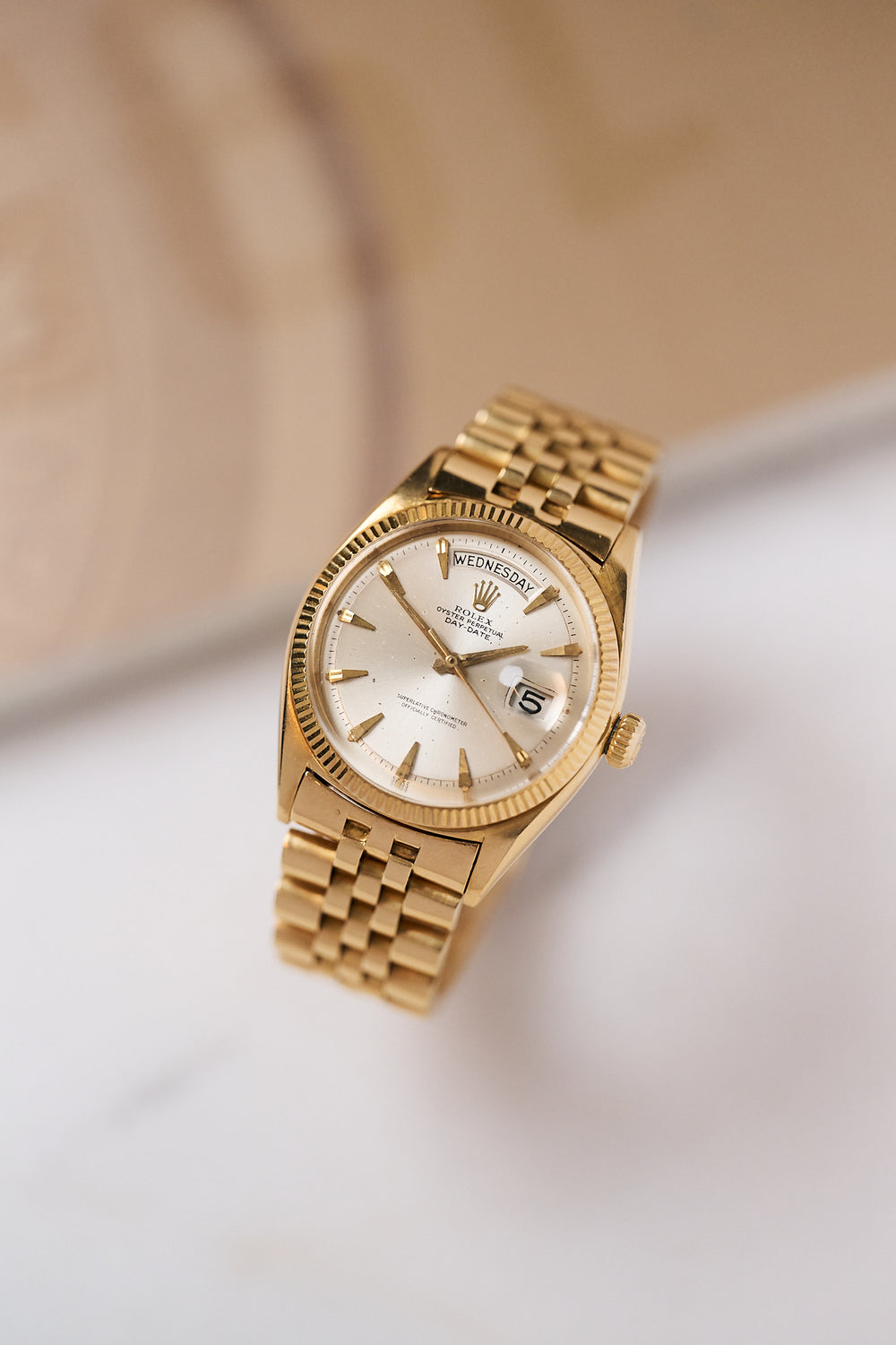 ROLEX DAY-DATE 1803 18K YELLOW GOLD 'CLAW MARKERS'