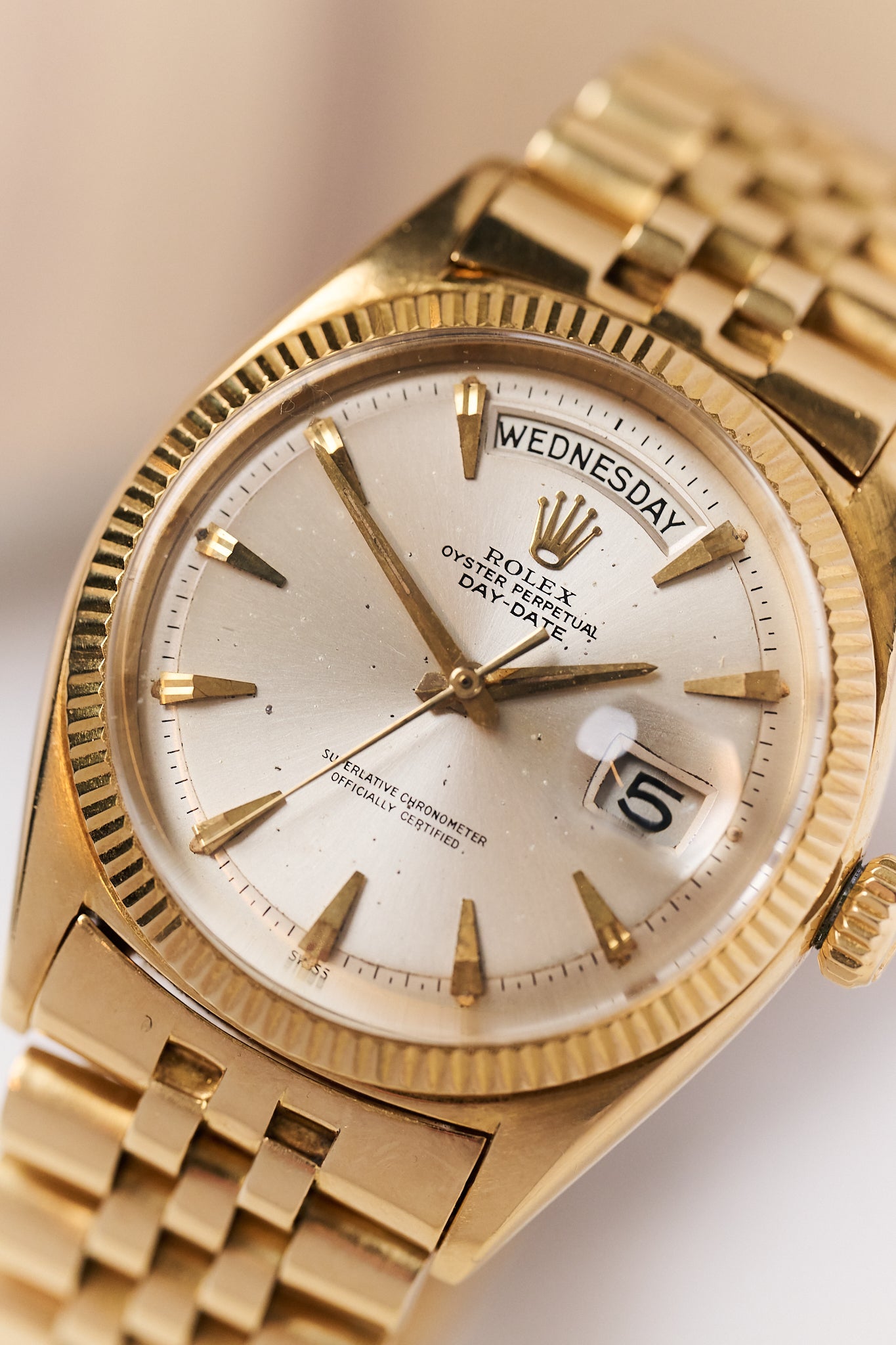 ROLEX DAY-DATE 1803 18K YELLOW GOLD 'CLAW MARKERS'
