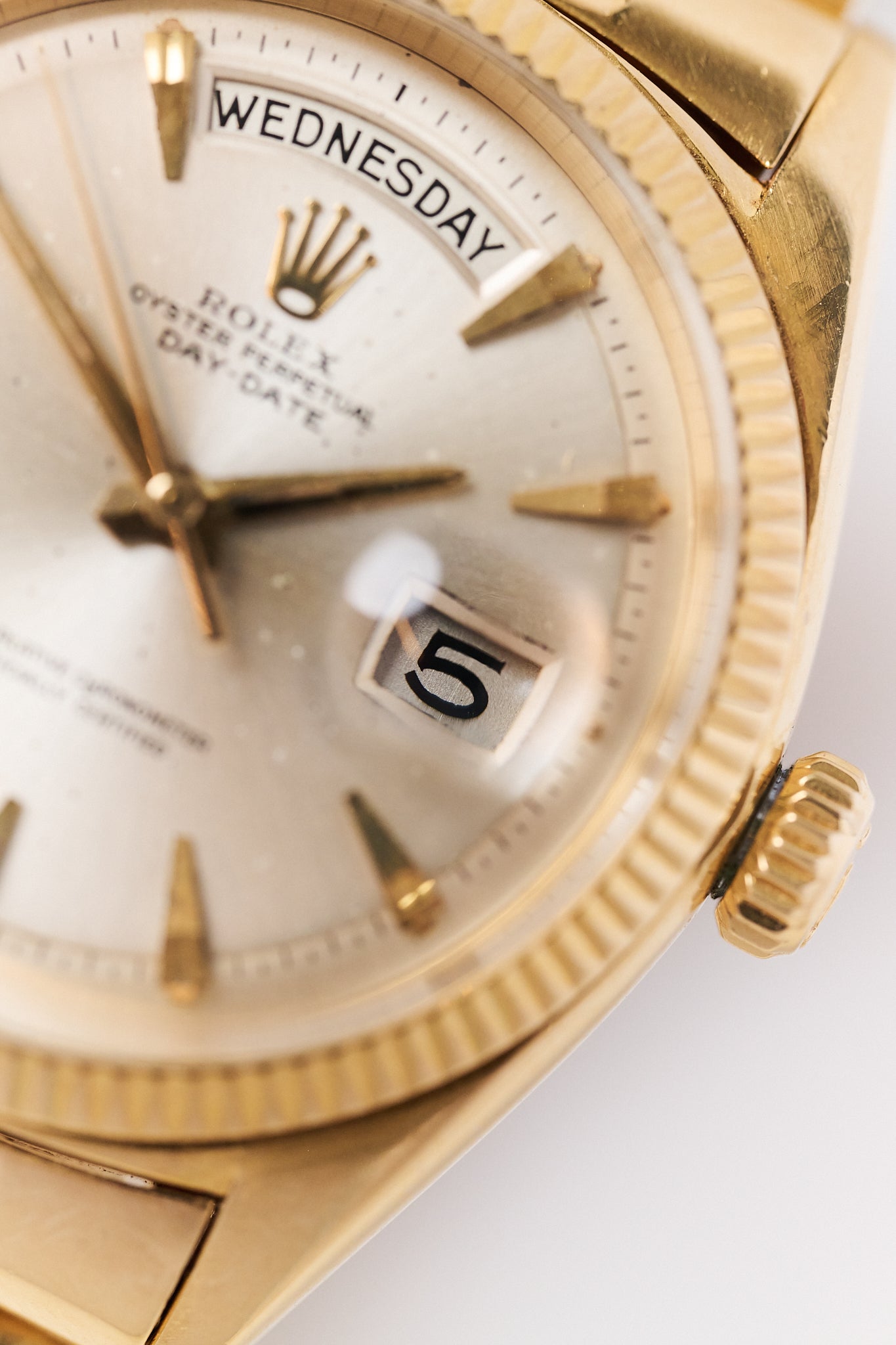 ROLEX DAY-DATE 1803 18K YELLOW GOLD 'CLAW MARKERS'
