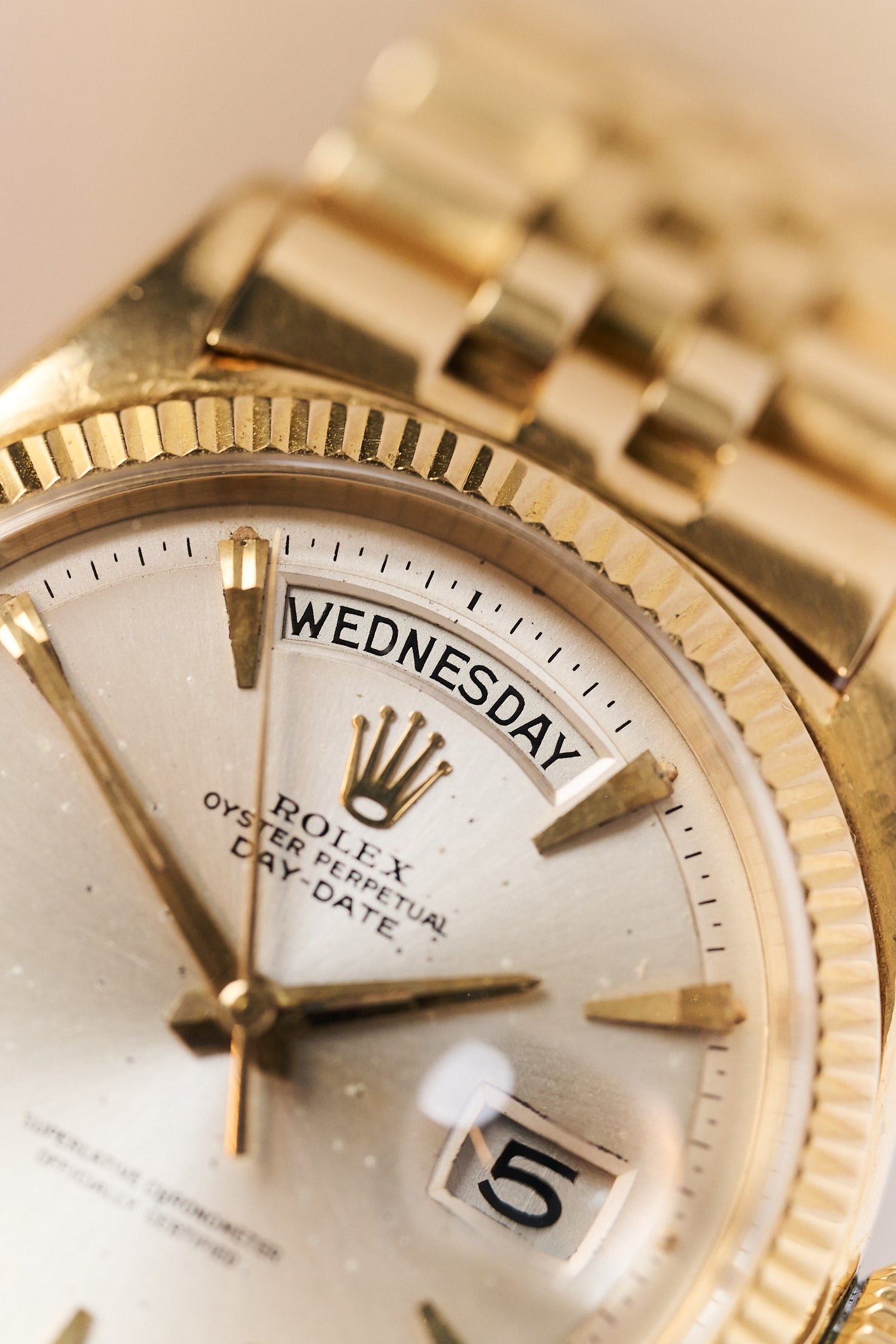 ROLEX DAY-DATE 1803 18K YELLOW GOLD 'CLAW MARKERS'