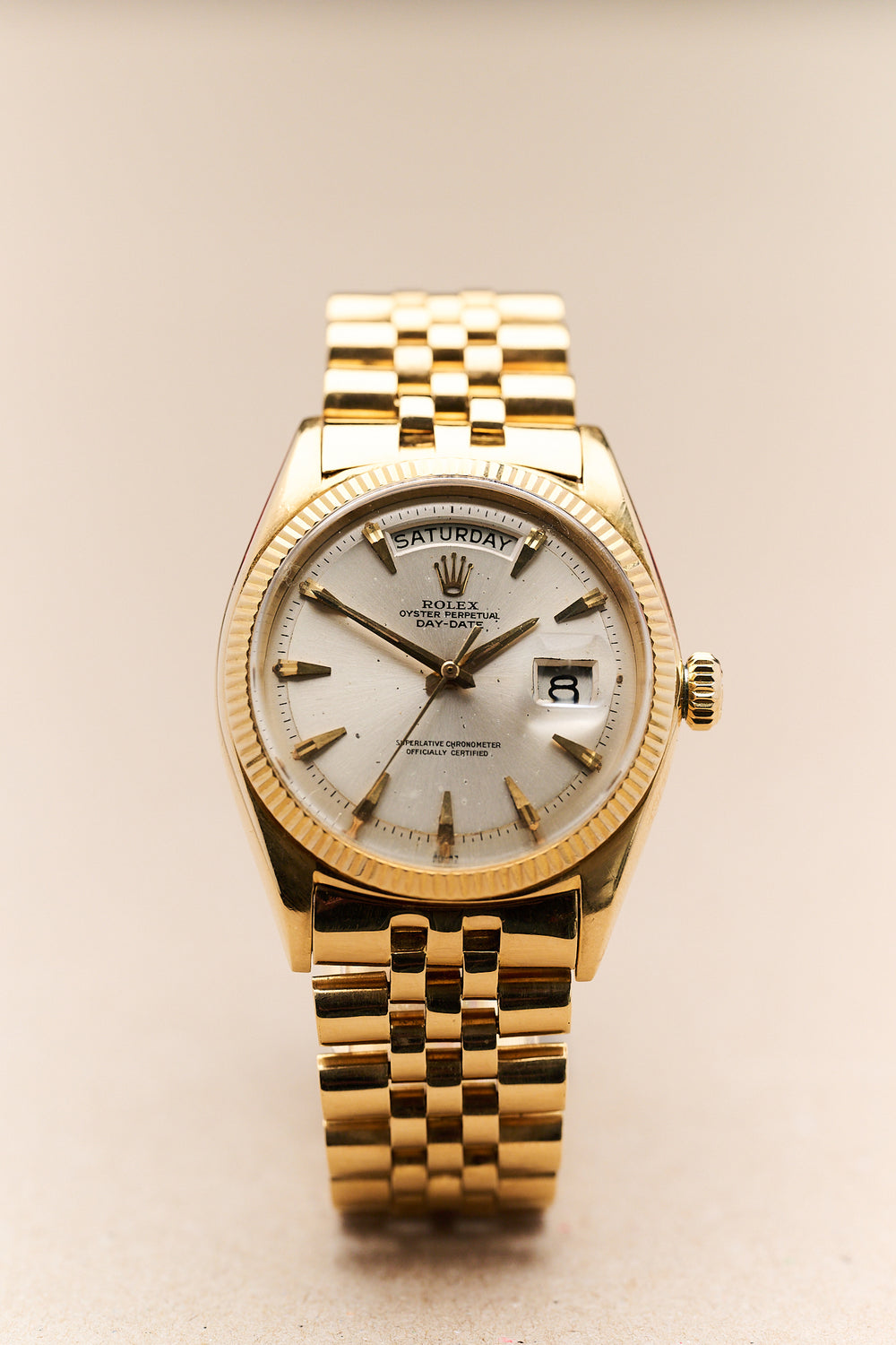 ROLEX DAY-DATE 1803 18K YELLOW GOLD 'CLAW MARKERS'
