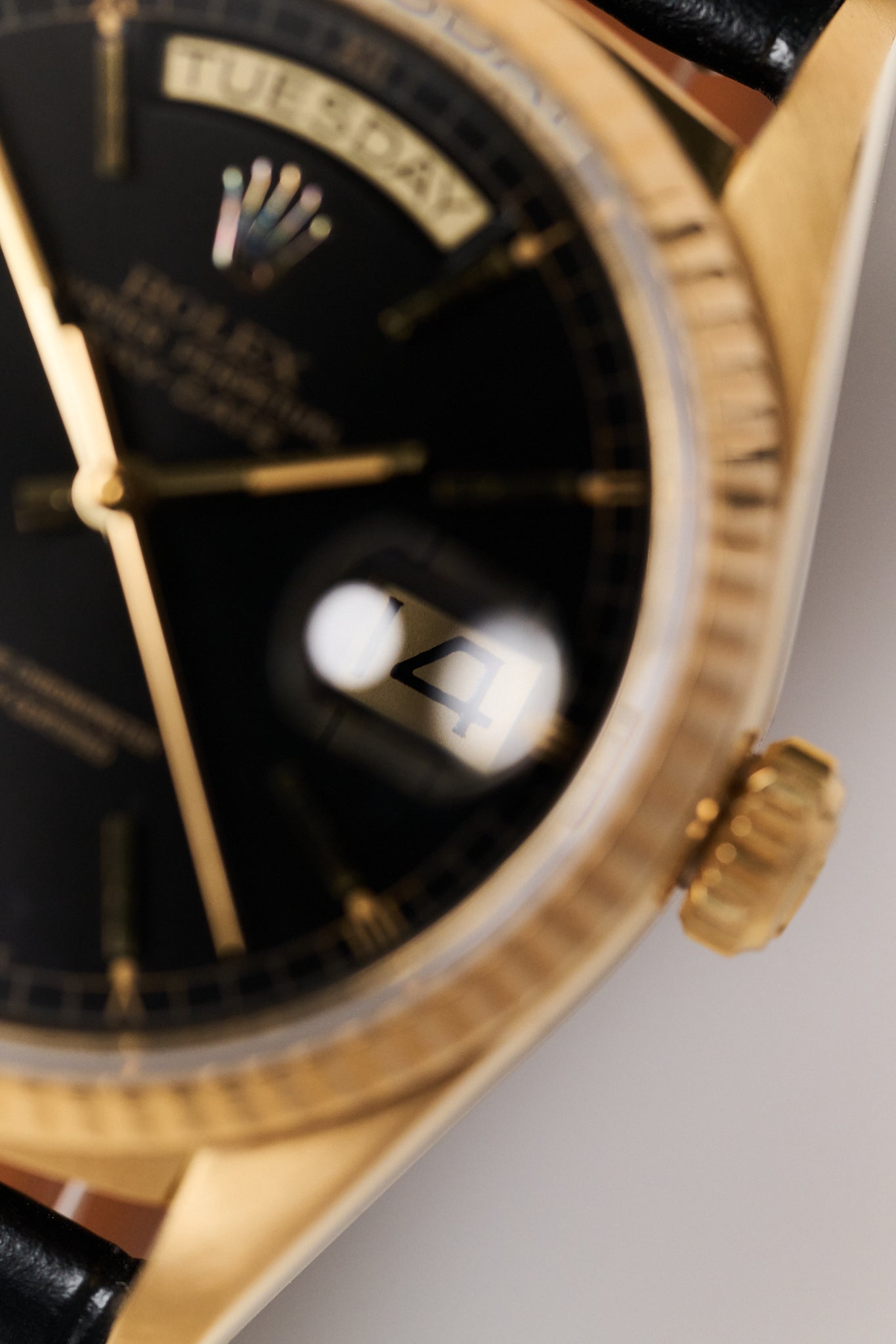 ROLEX DAY-DATE 36 18038 'BLACK DIAL’