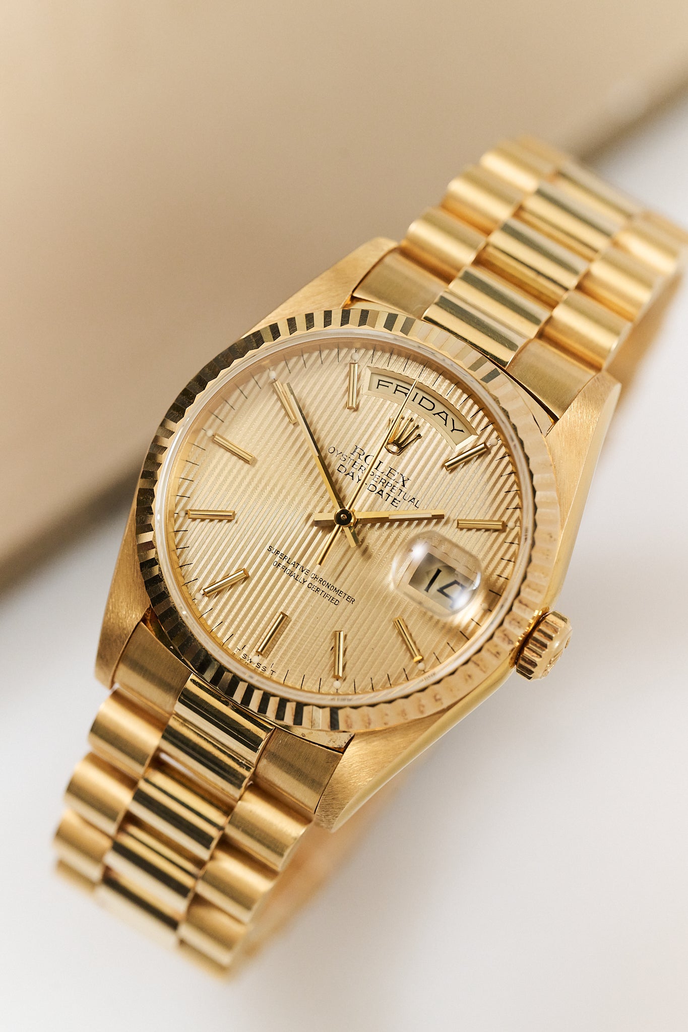 ROLEX DAY-DATE 36 18238 'TAPESTRY' NOS