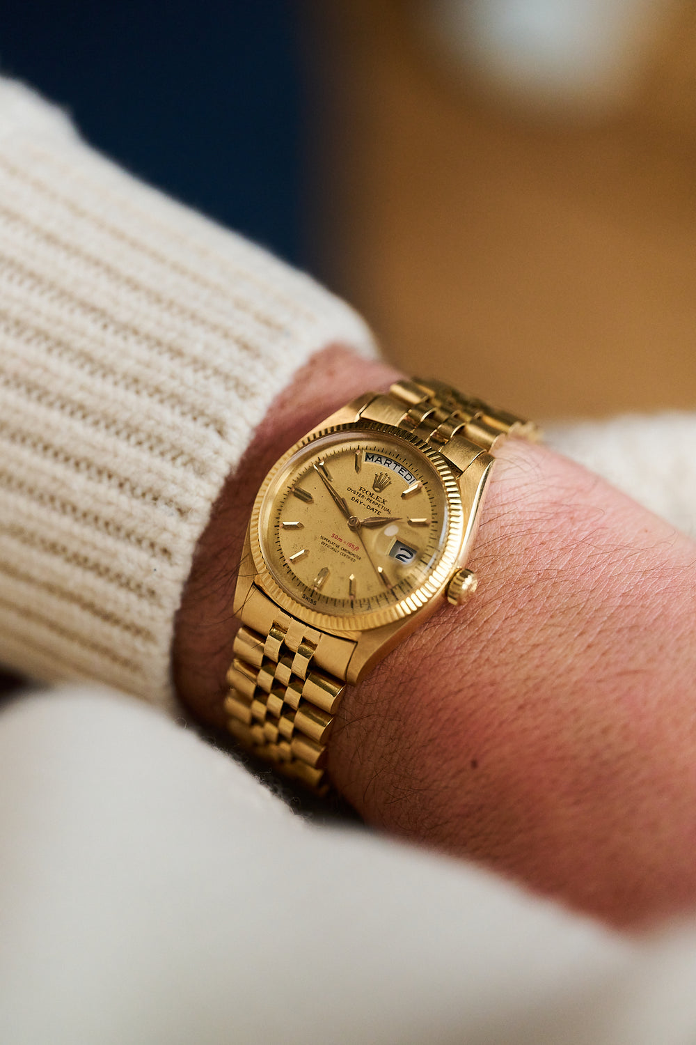 ROLEX DAY-DATE 6611 18K ROSE GOLD 'RED DEPTH' OVETTONE