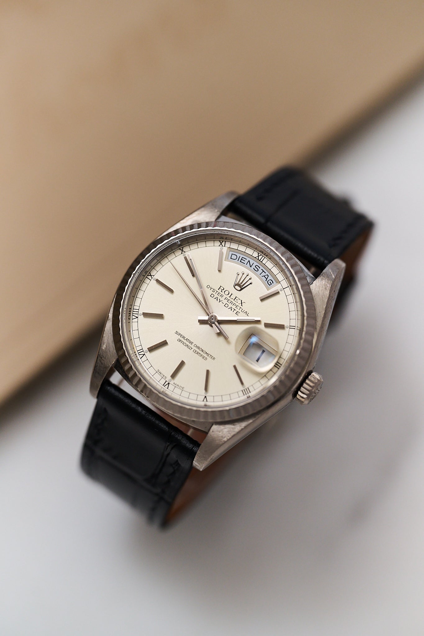 ROLEX DAY DATE 18039 '18K WHITE GOLD'