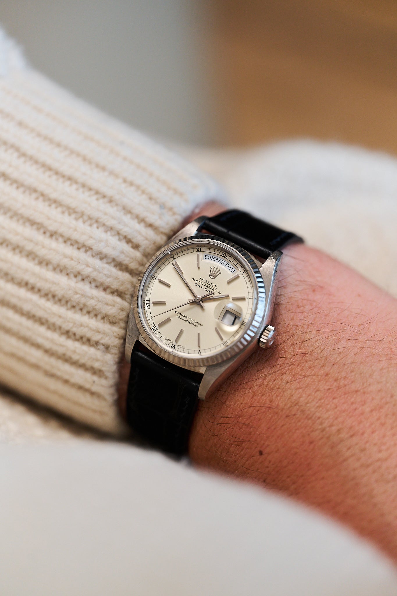 ROLEX DAY DATE 18039 '18K WHITE GOLD'