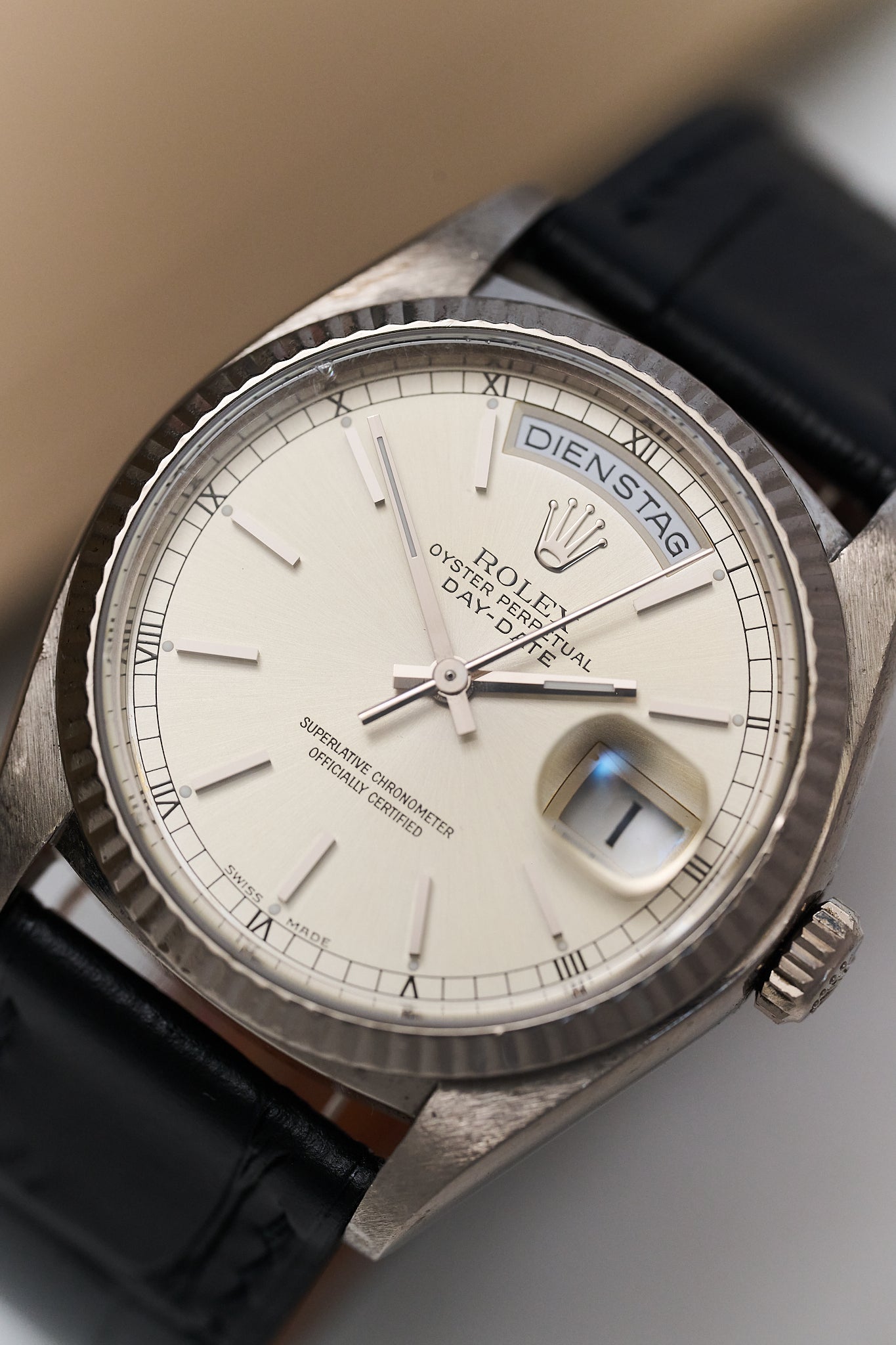 ROLEX DAY DATE 18039 '18K WHITE GOLD'
