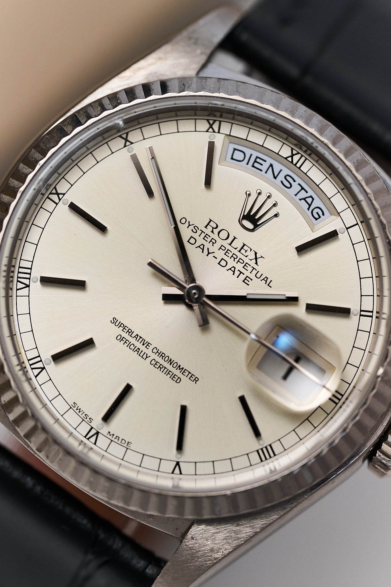ROLEX DAY DATE 18039 '18K WHITE GOLD'