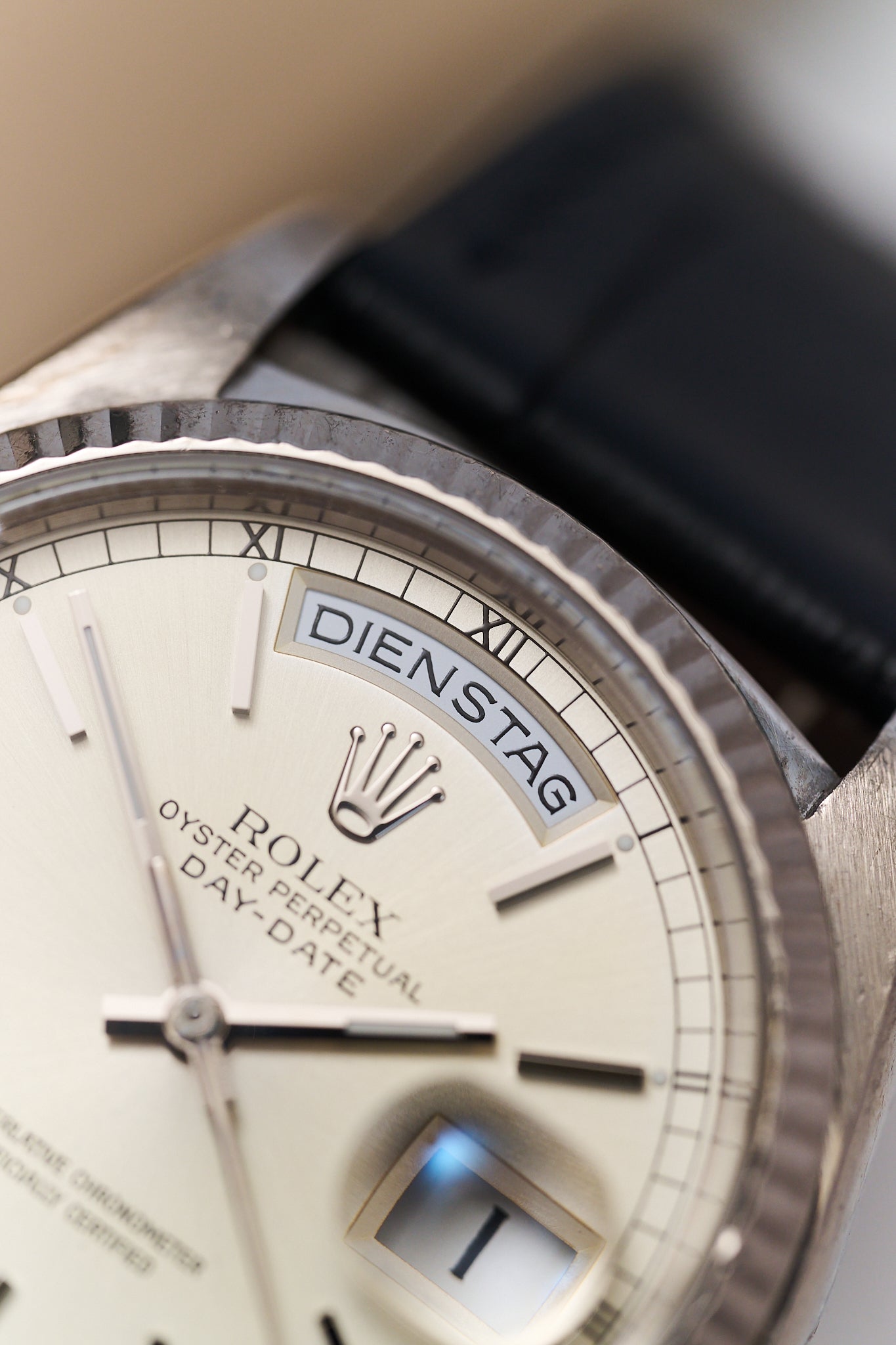 ROLEX DAY DATE 18039 '18K WHITE GOLD'
