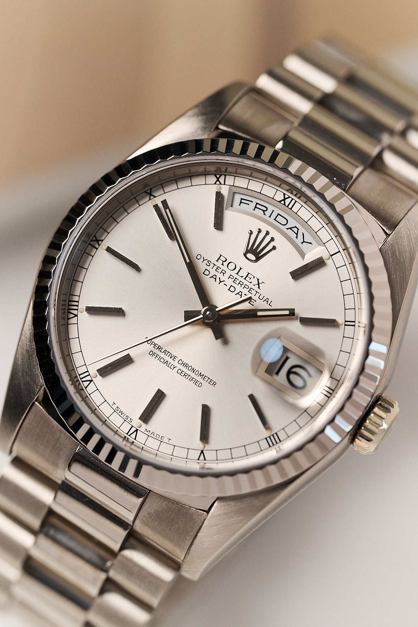 ROLEX DAY DATE 18239 18K WHITE GOLD