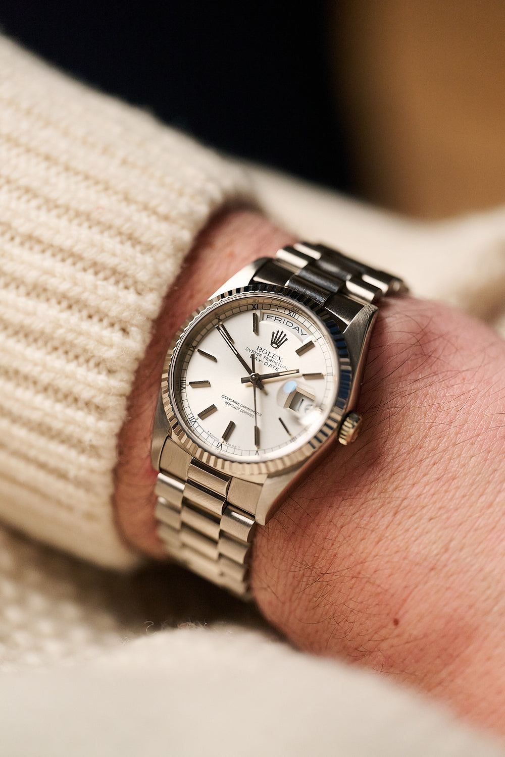 ROLEX DAY DATE 18239 18K WHITE GOLD