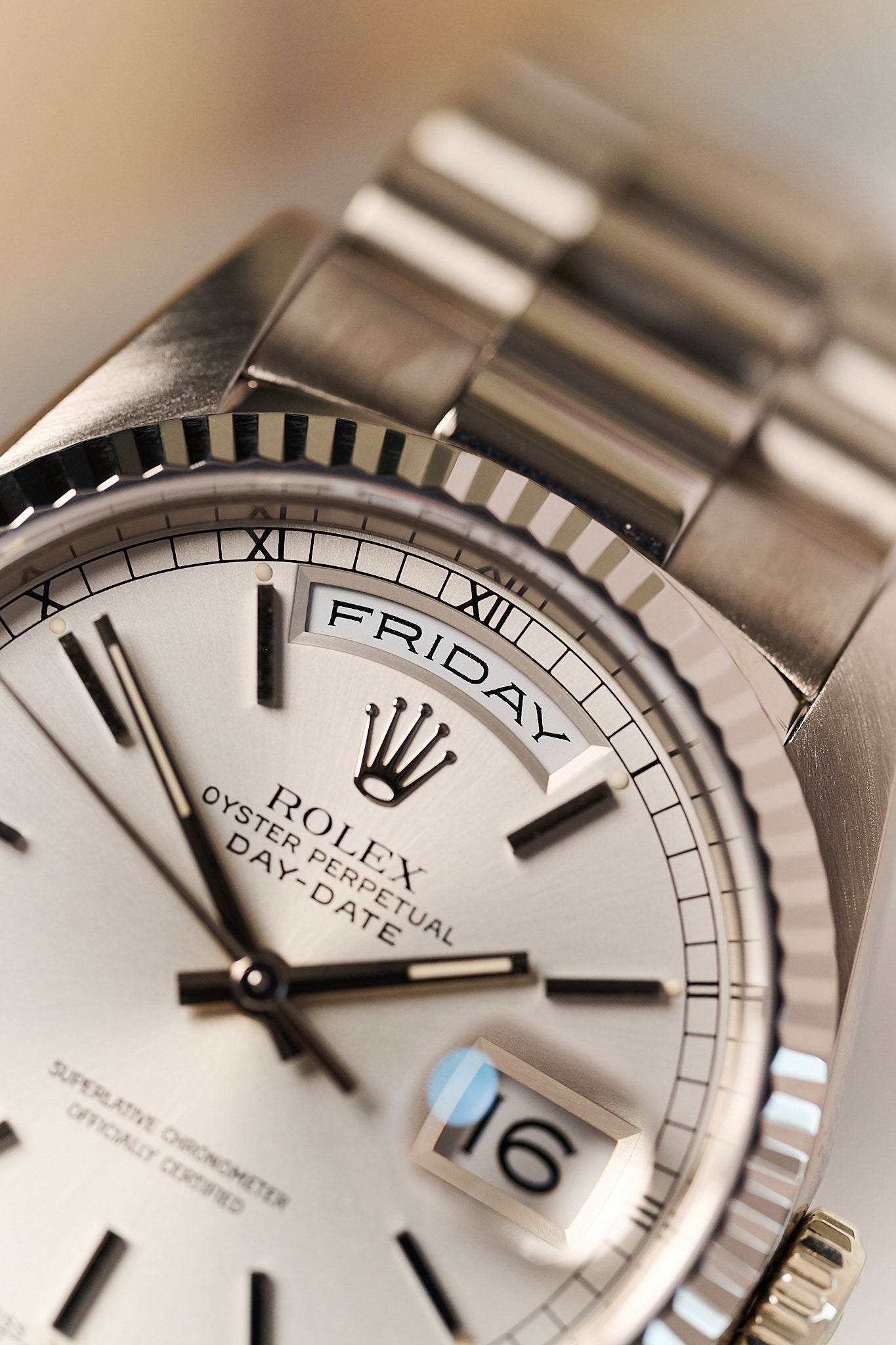 ROLEX DAY DATE 18239 18K WHITE GOLD