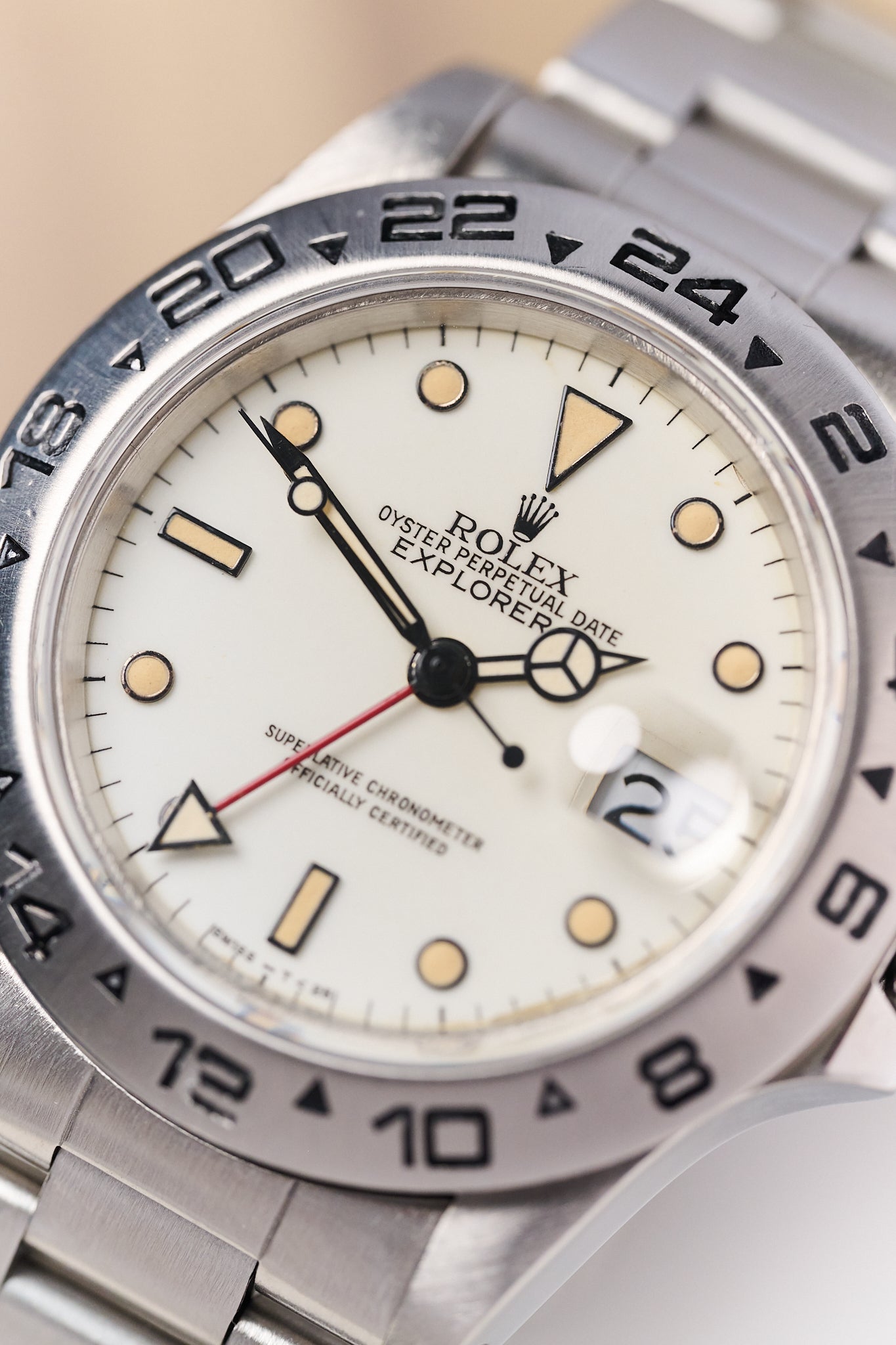 ROLEX EXPLORER II 16550 'CREAM CHICCHI DI MAIS'