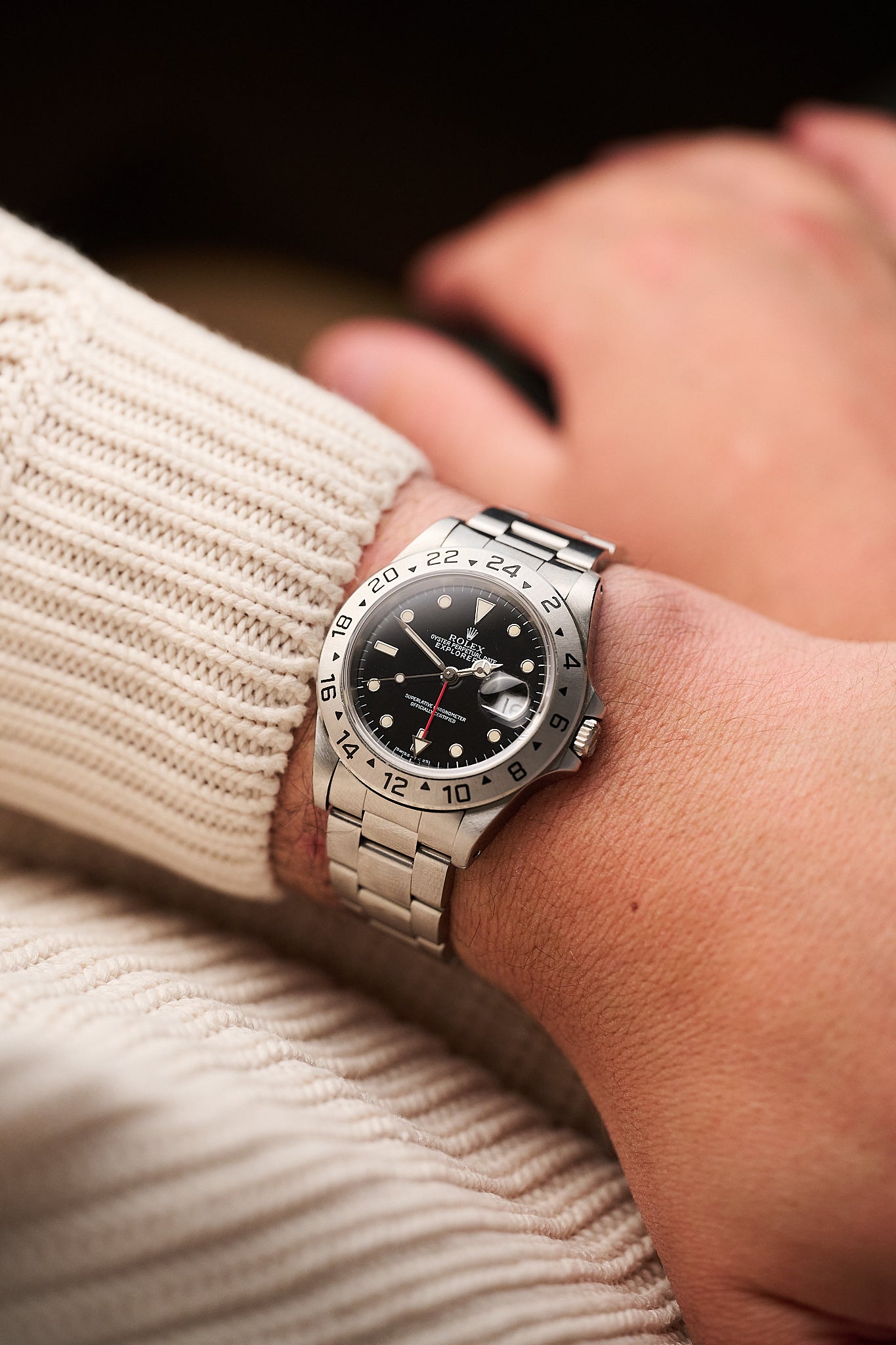 ROLEX EXPLORER II 16570 'BLACK TRITIUM DIAL'