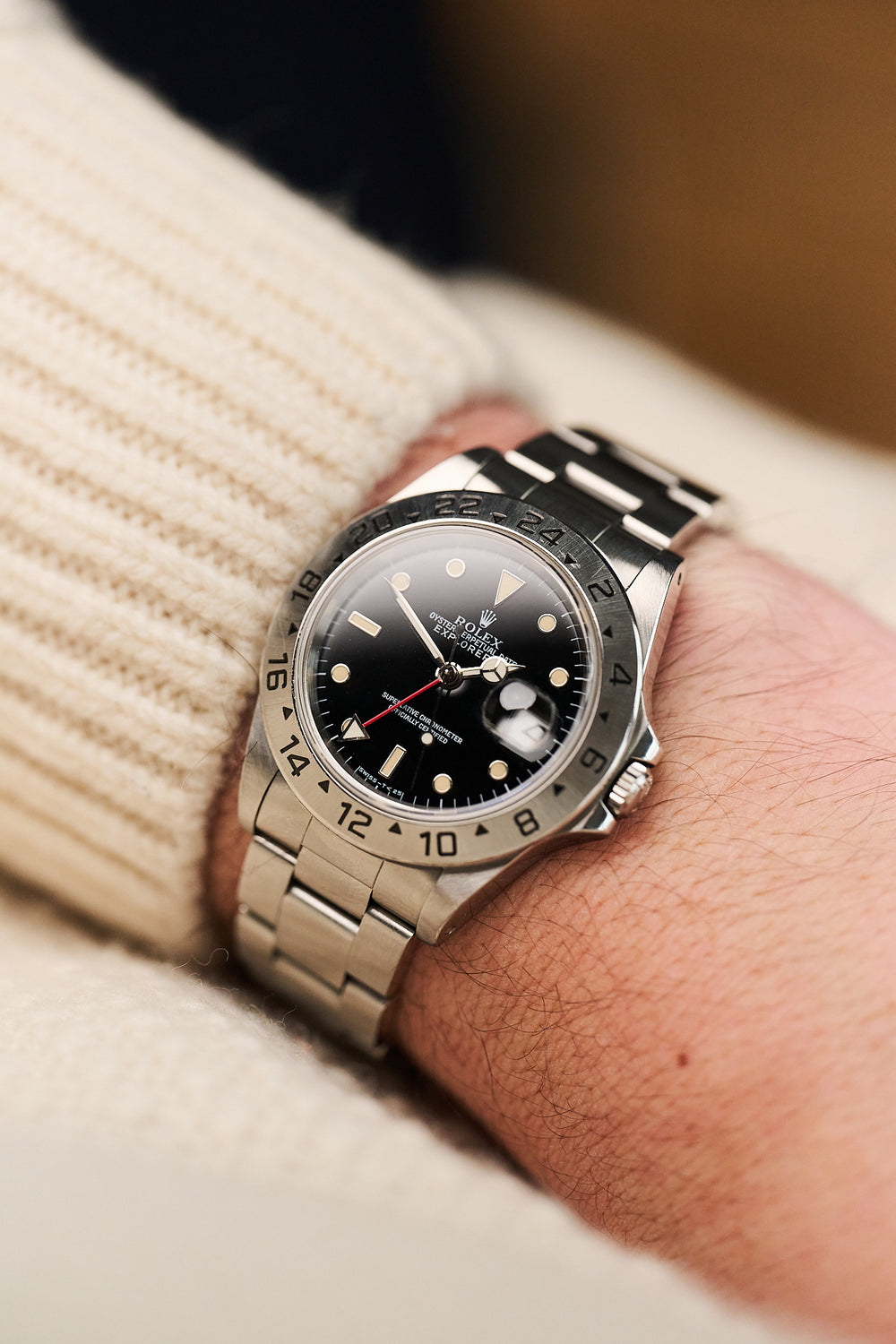 ROLEX EXPLORER II 16570 'BLACK TRITIUM DIAL'