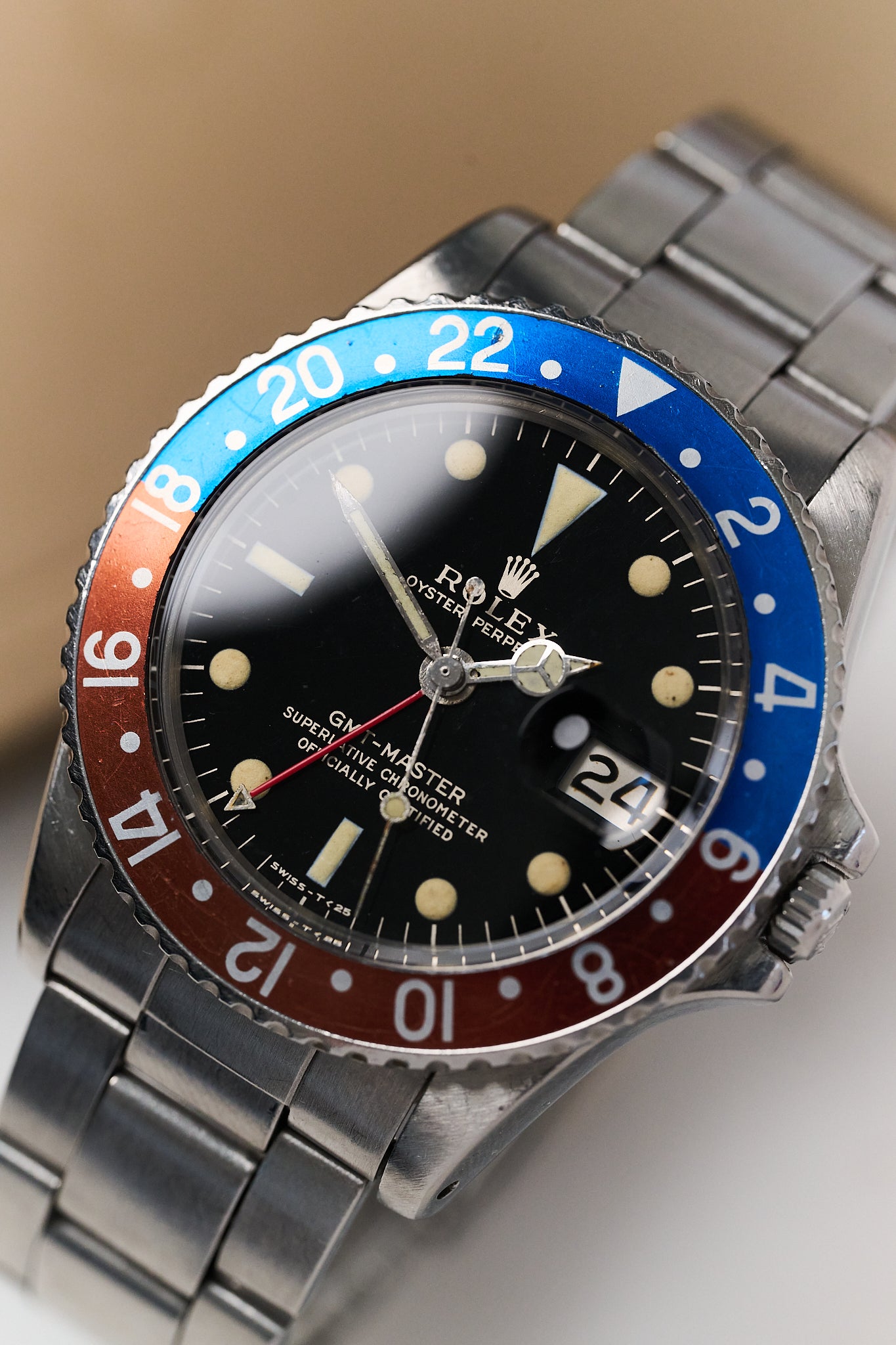 ROLEX GMT-MASTER 1675 GILT TYPE C 'NARROW SWISS' DIAL