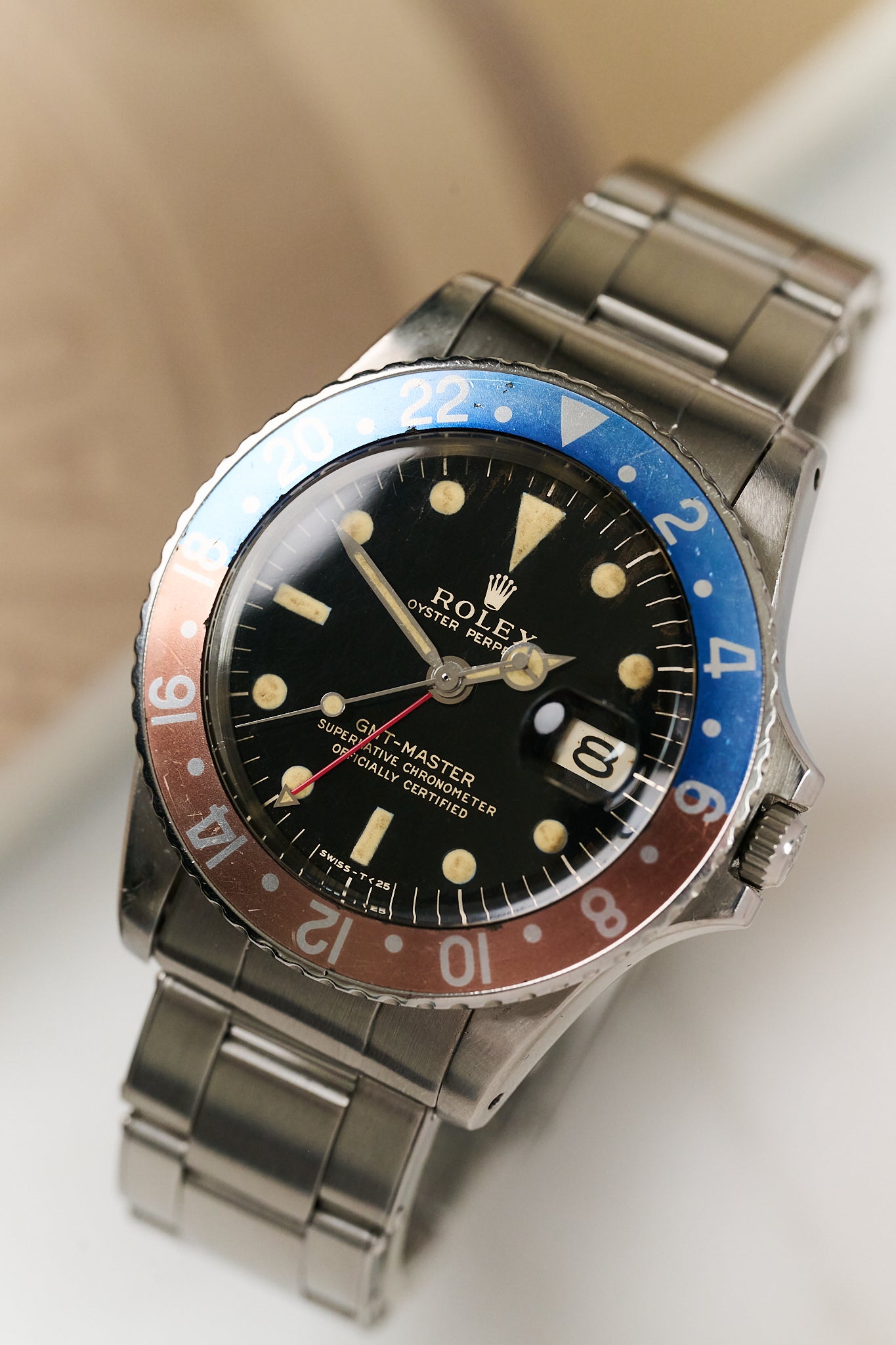 ROLEX GMT-MASTER 1675 GILT 'TYPE C' NARROW SWISS DIAL