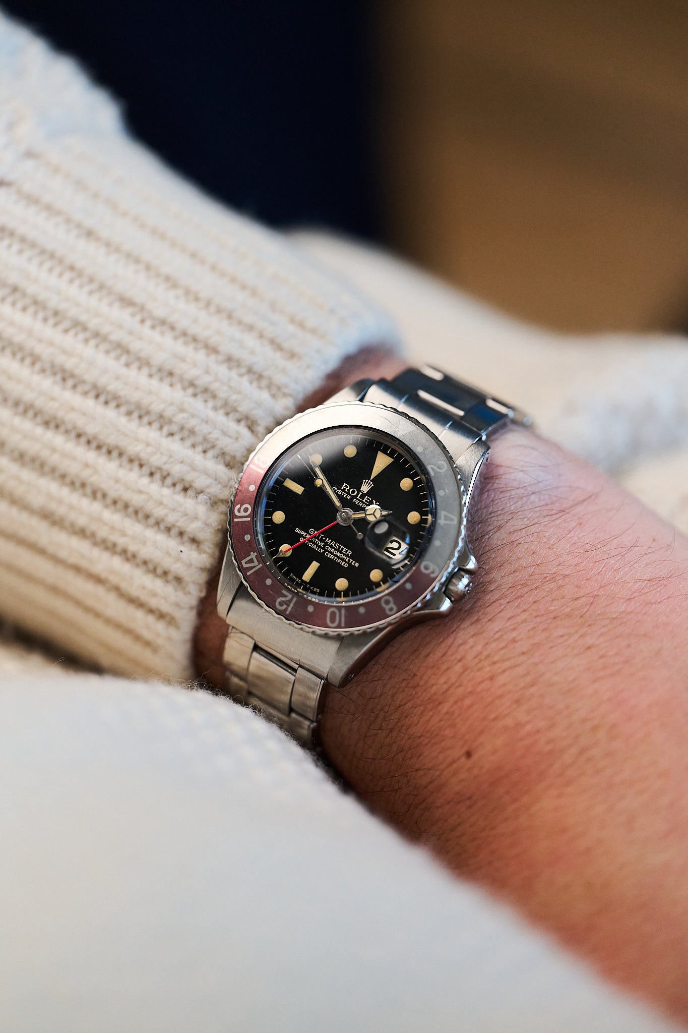 ROLEX GMT-MASTER 1675 GILT 'WIDE SWISS'
