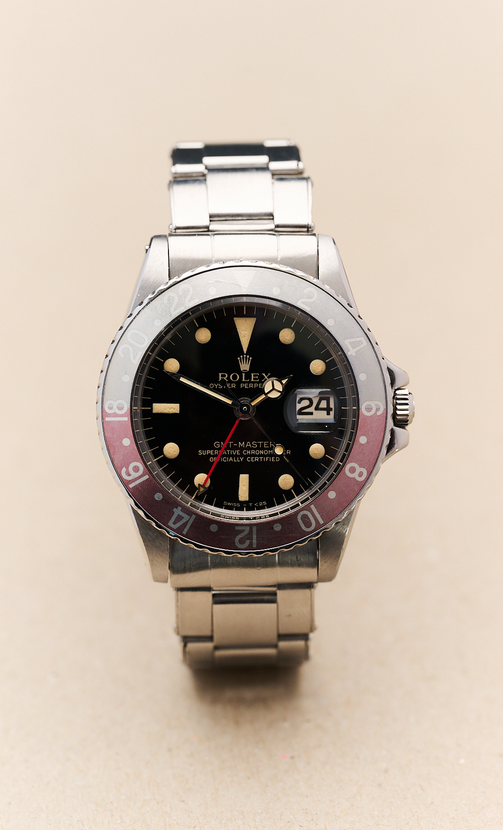 ROLEX GMT-MASTER 1675 GILT 'WIDE SWISS'
