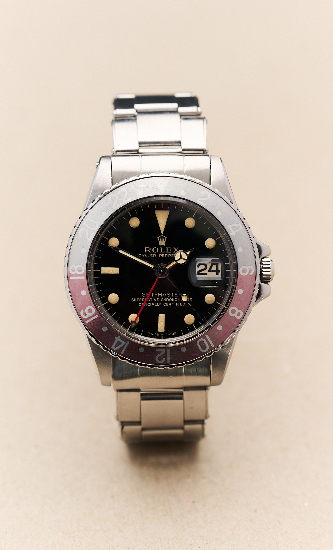 ROLEX GMT-MASTER 1675 GILT 'WIDE SWISS'