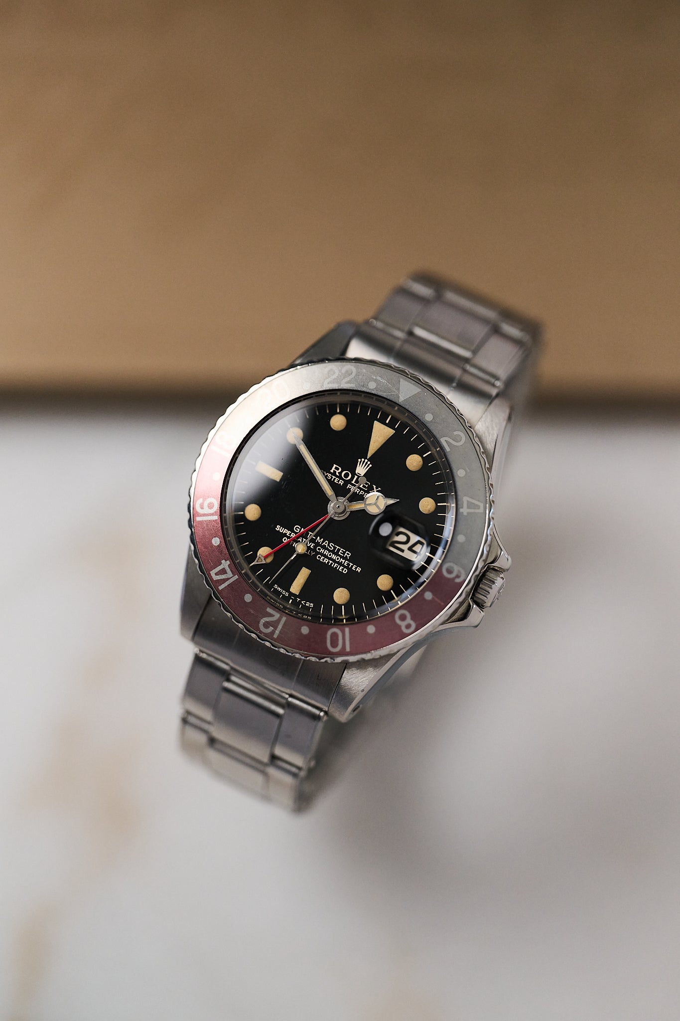 ROLEX GMT-MASTER 1675 GILT 'WIDE SWISS'