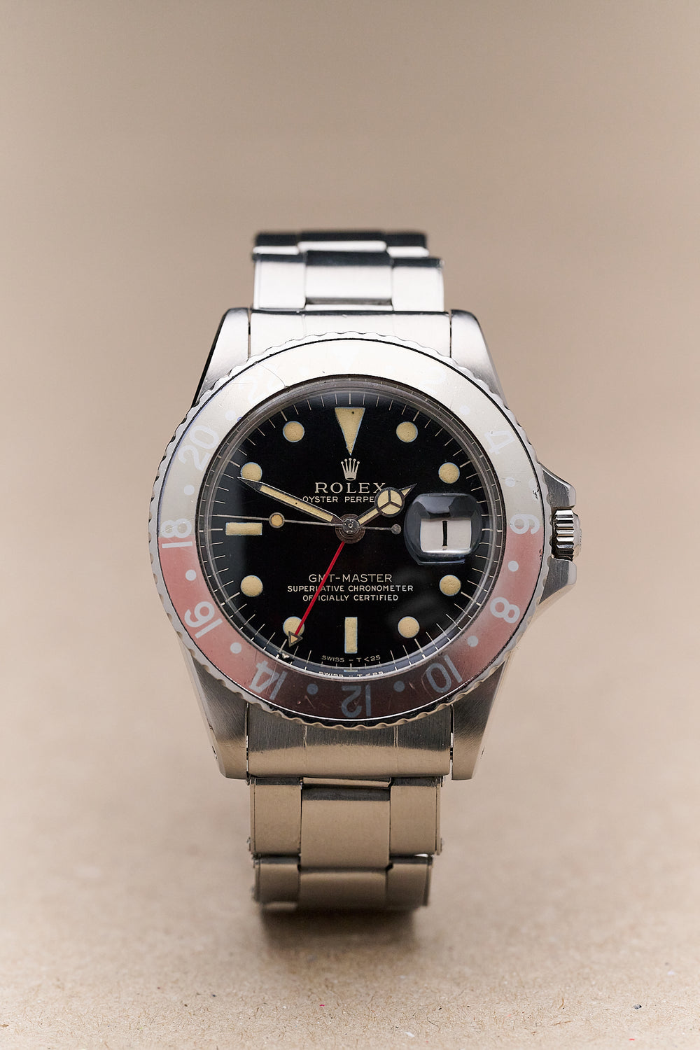 ROLEX GMT-MASTER 1675 GILT 'WIDE SWISS' DIAL