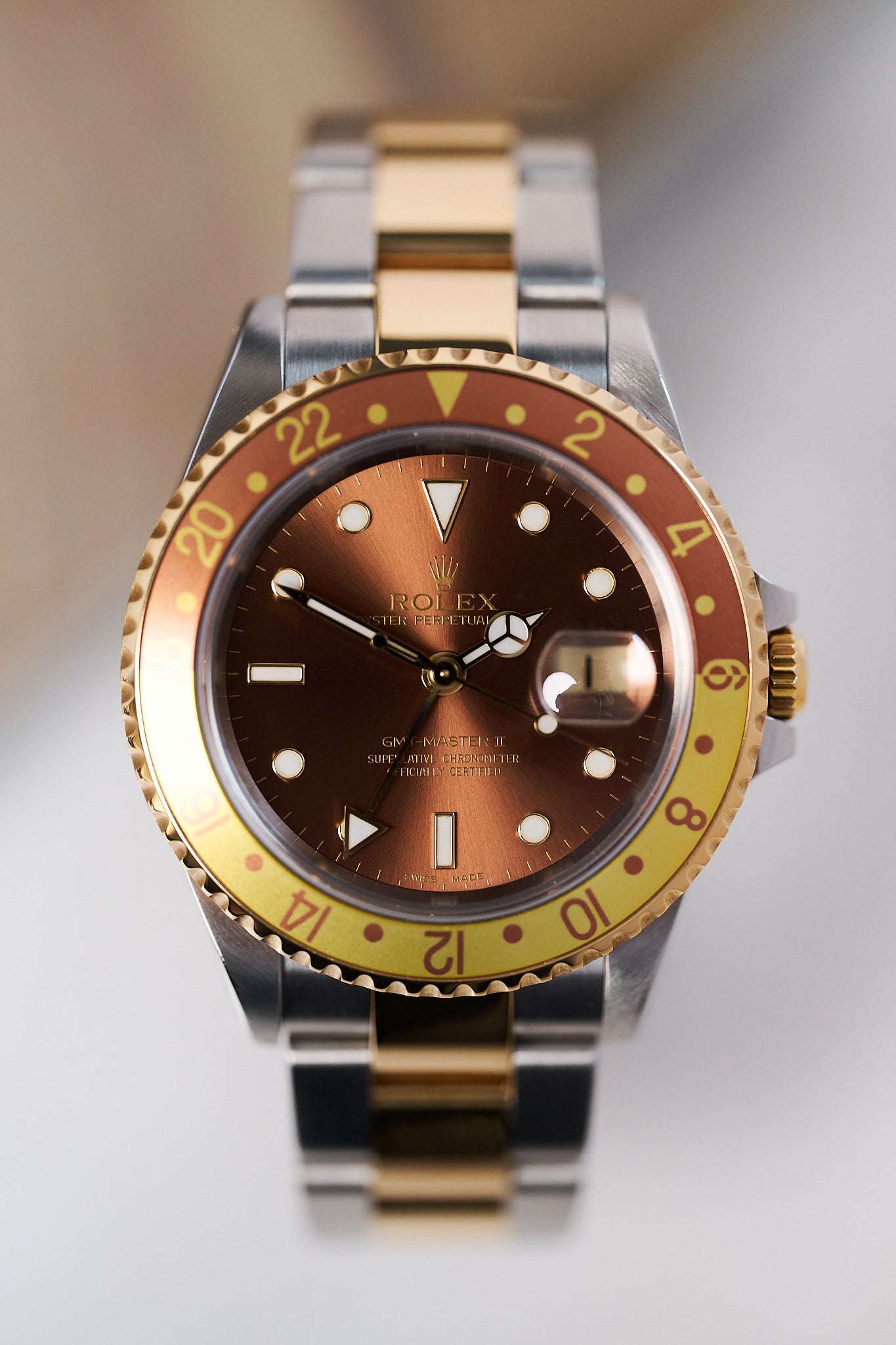 ROLEX GMT-MASTER II 16713 'ROOTBEER' FULL SET
