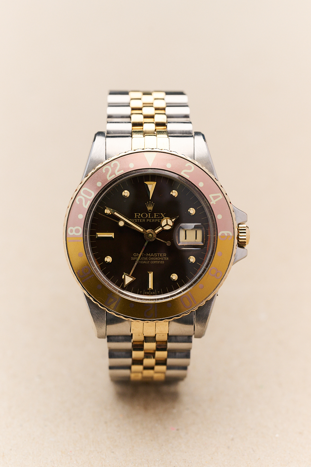 ROLEX GMT MASTER 16753 ROOTBEER 'NIPPLE DIAL'