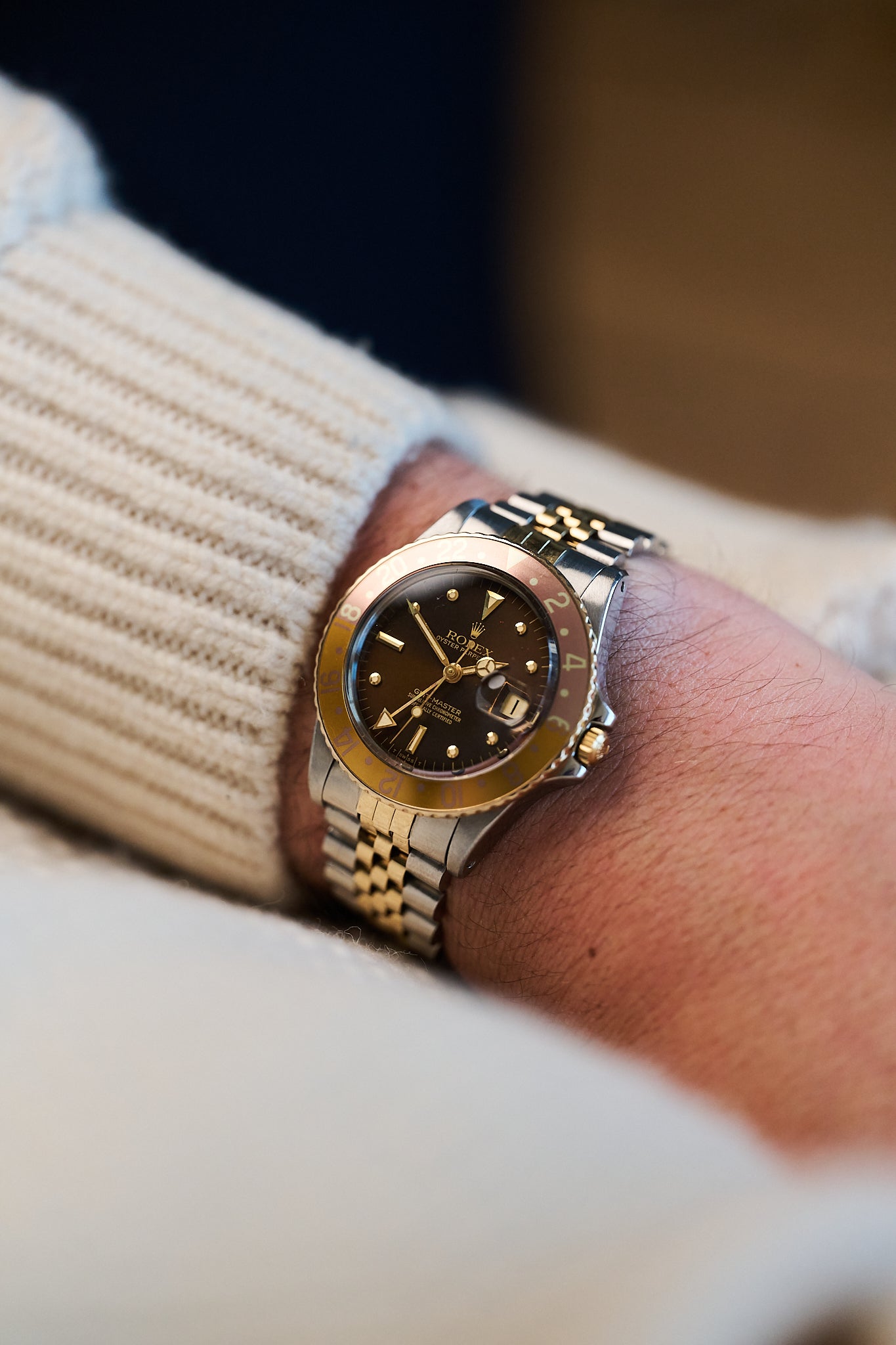 ROLEX GMT MASTER 16753 ROOTBEER 'NIPPLE DIAL'
