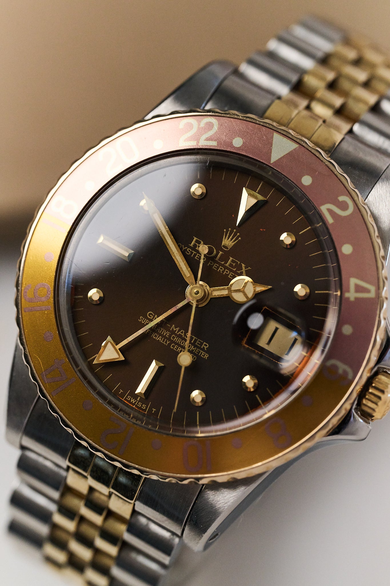 ROLEX GMT MASTER 16753 ROOTBEER 'NIPPLE DIAL'