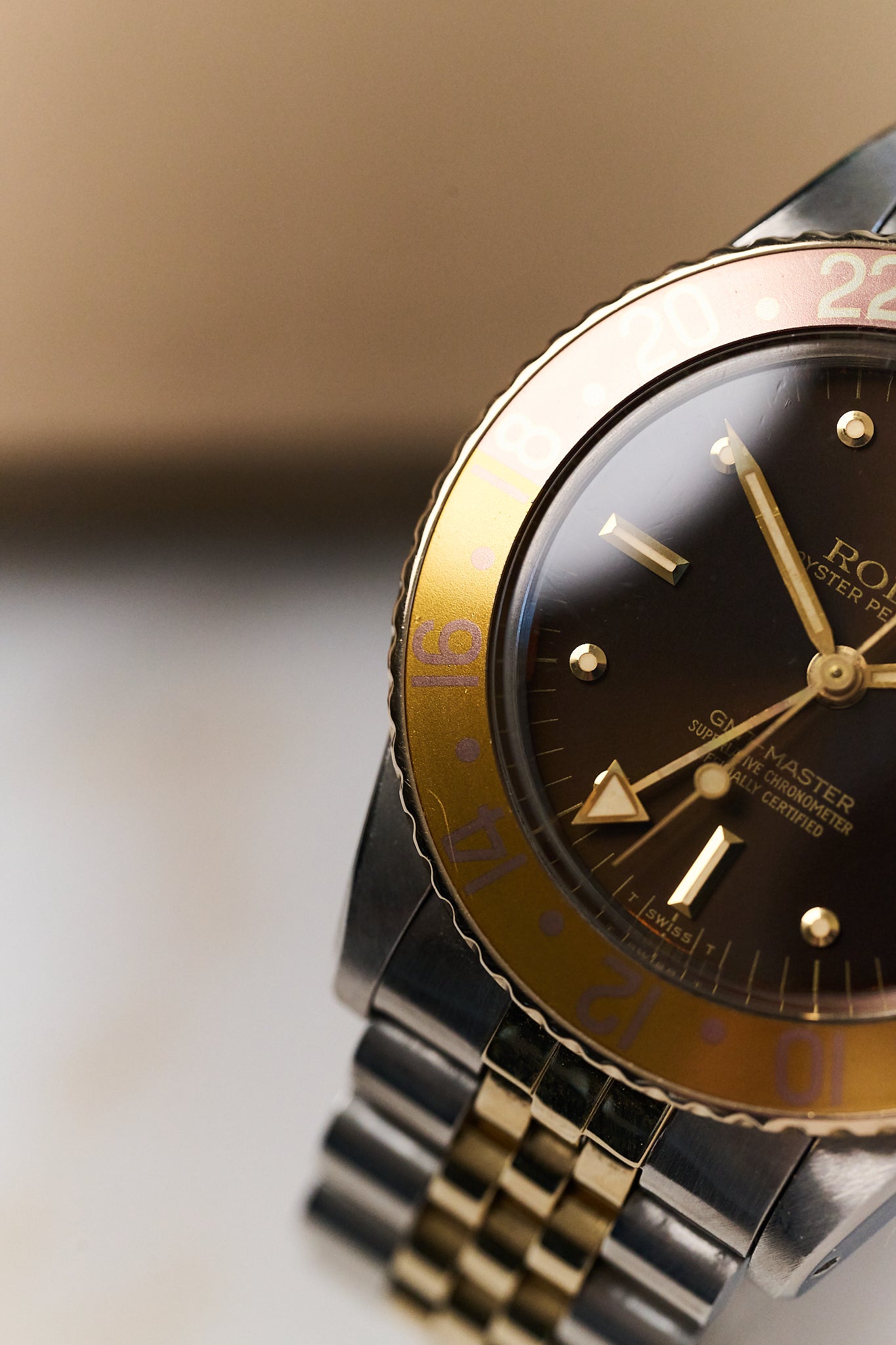 ROLEX GMT MASTER 16753 ROOTBEER 'NIPPLE DIAL'