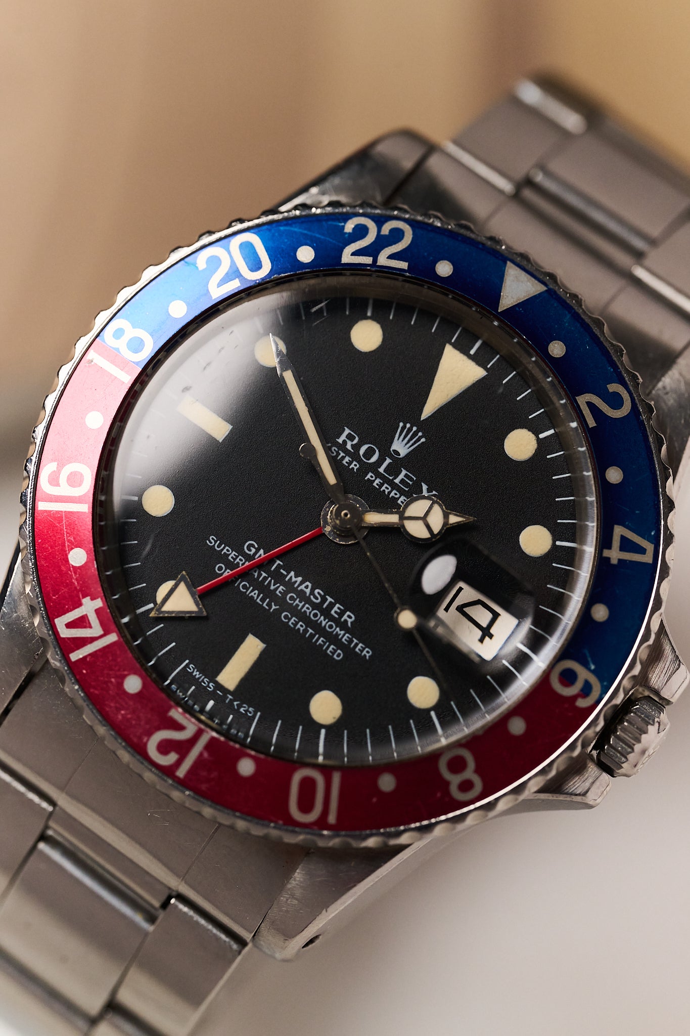 ROLEX GMT MASTER 1675 'LONG E' MK1 UNPOLISHED