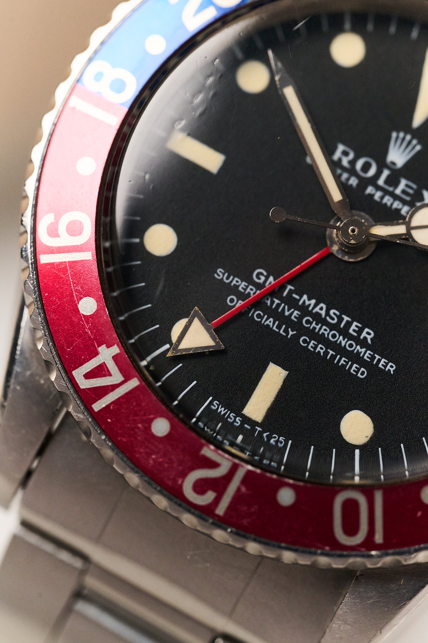 ROLEX GMT MASTER 1675 'LONG E' MK1 UNPOLISHED