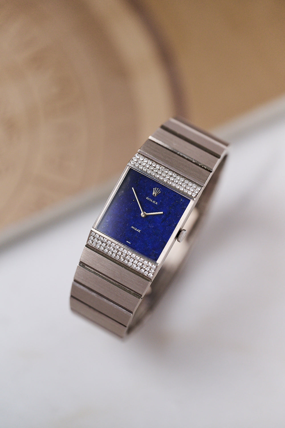 ROLEX KING MIDAS 4611 18K WHITE GOLD 'LAPIS LAZULI'