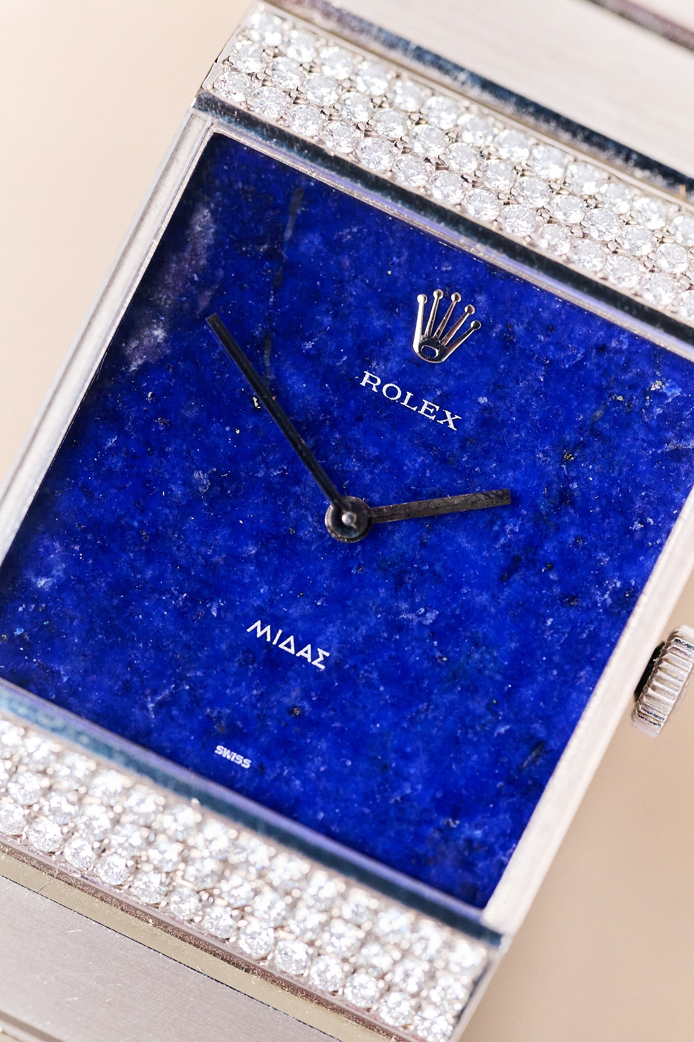 ROLEX KING MIDAS 4611 18K WHITE GOLD 'LAPIS LAZULI'