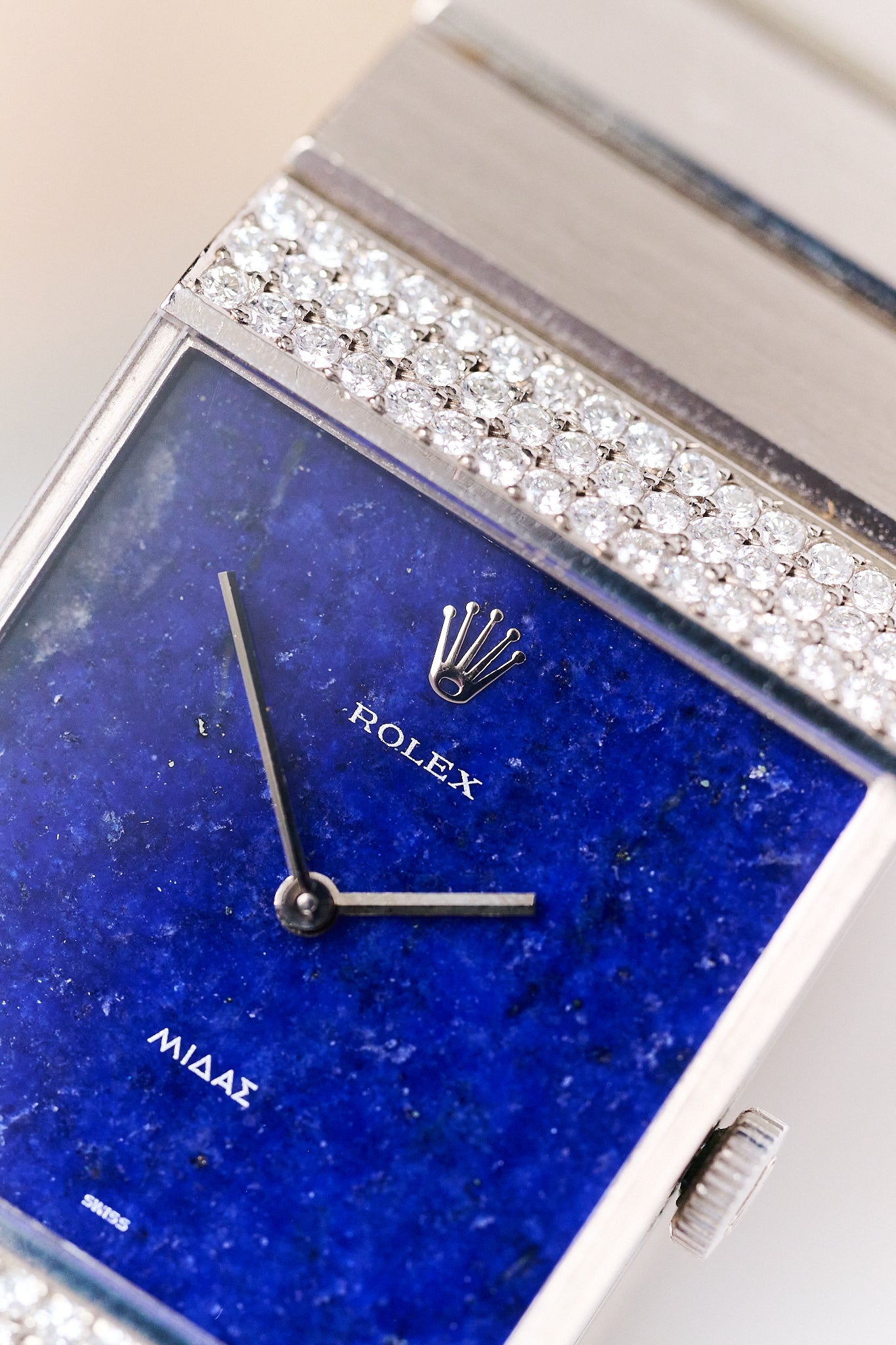 ROLEX KING MIDAS 4611 18K WHITE GOLD 'LAPIS LAZULI'