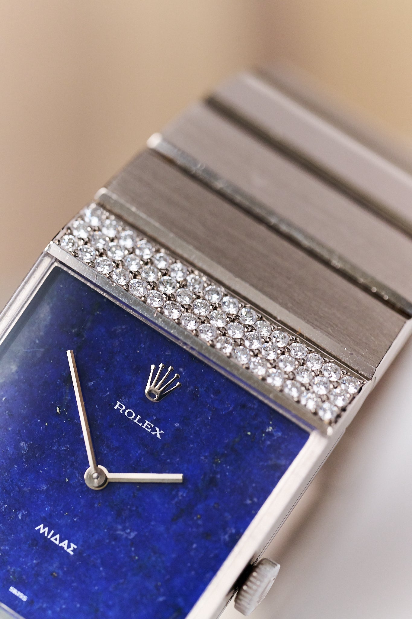 ROLEX KING MIDAS 4611 18K WHITE GOLD 'LAPIS LAZULI'
