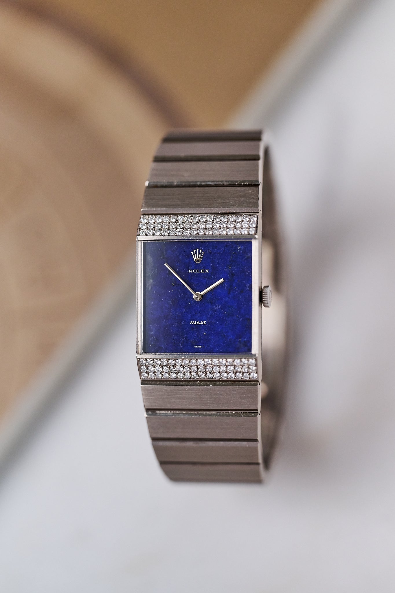 ROLEX KING MIDAS 4611 18K WHITE GOLD 'LAPIS LAZULI'