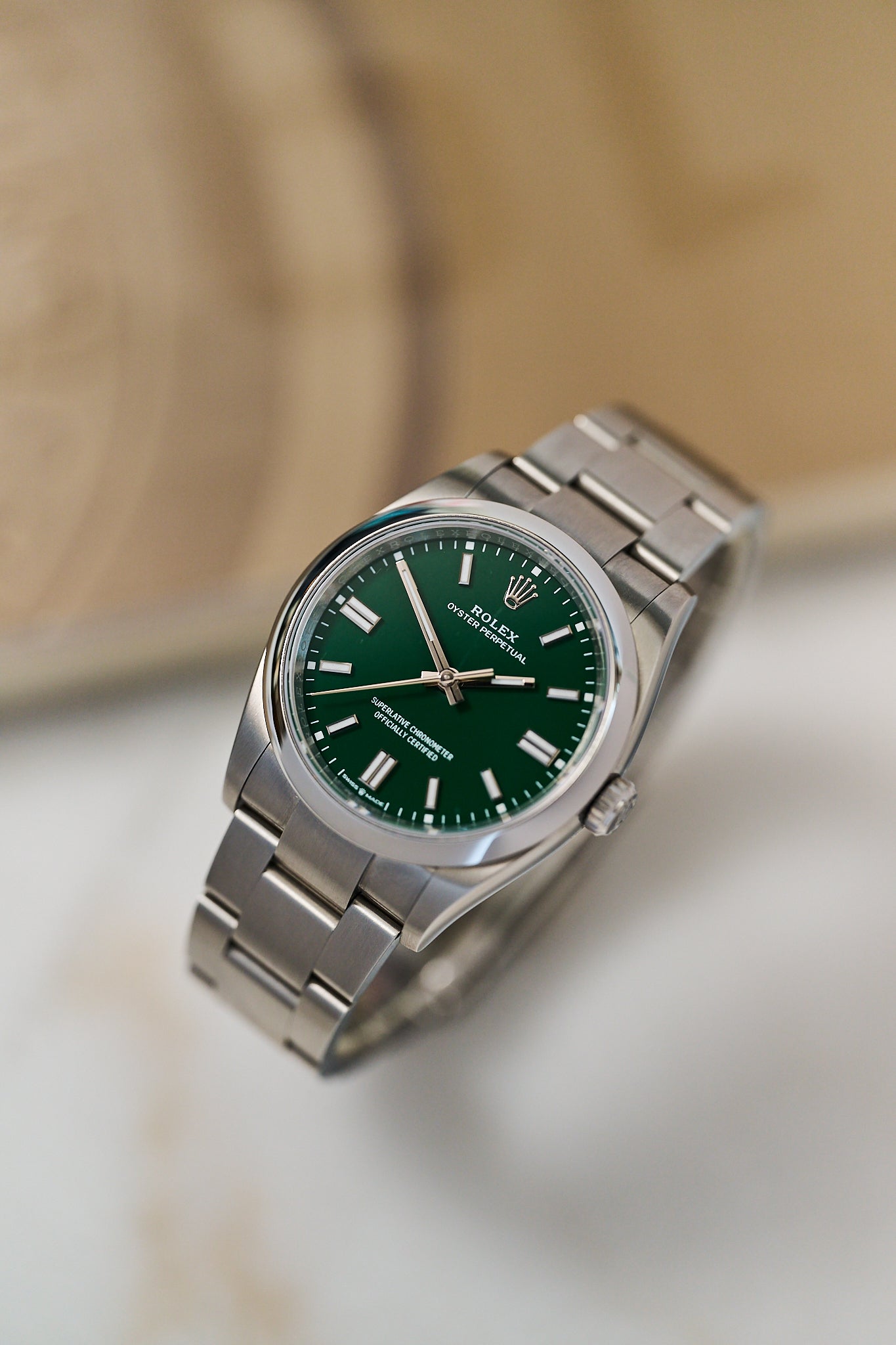ROLEX OYSTER PERPETUAL 36 126000 'GREEN DIAL' 2025 FULL SET