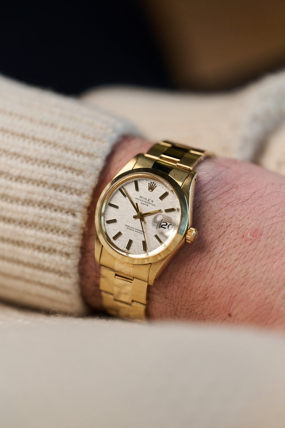 ROLEX OYSTER PERPETUAL DATE 1500/7 'SHANTUNG DIAL'