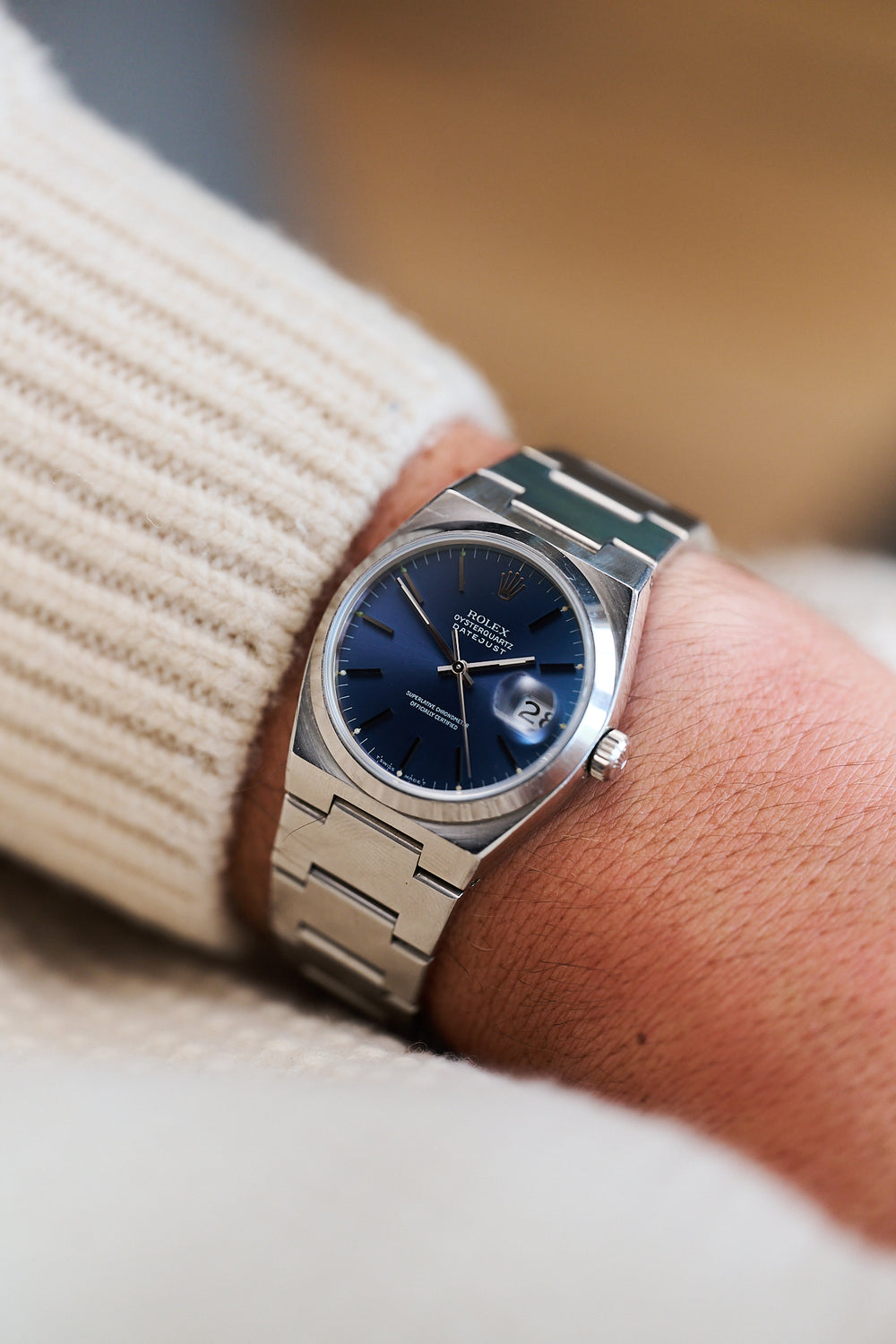 ROLEX OYSTERQUARTZ DATEJUST 17000 ‘BLUE DIAL'