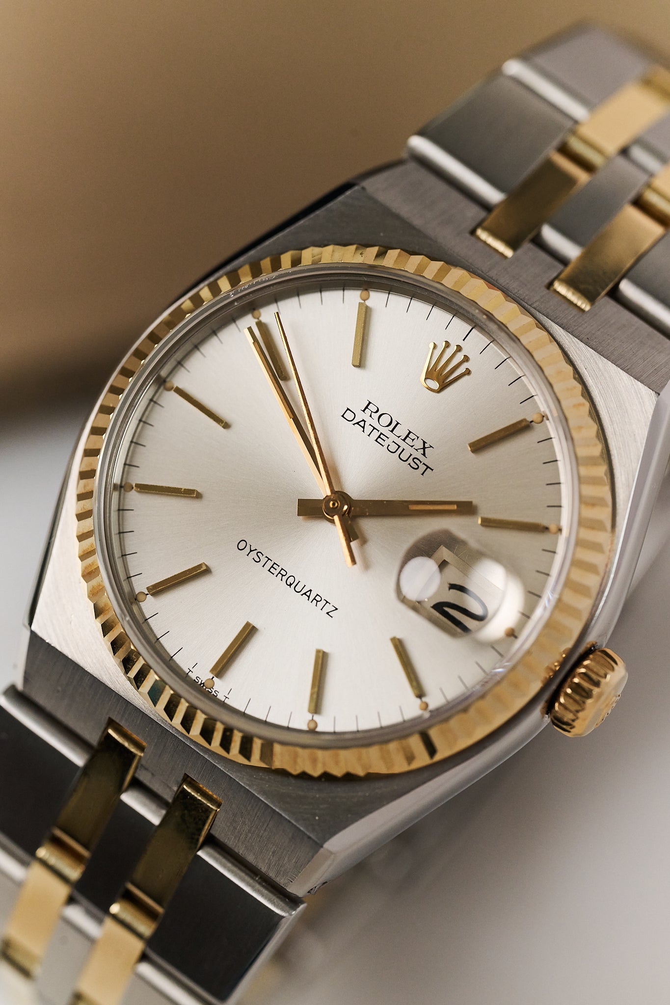 ROLEX OYSTERQUARTZ DATEJUST 17013 'SILVER DIAL''