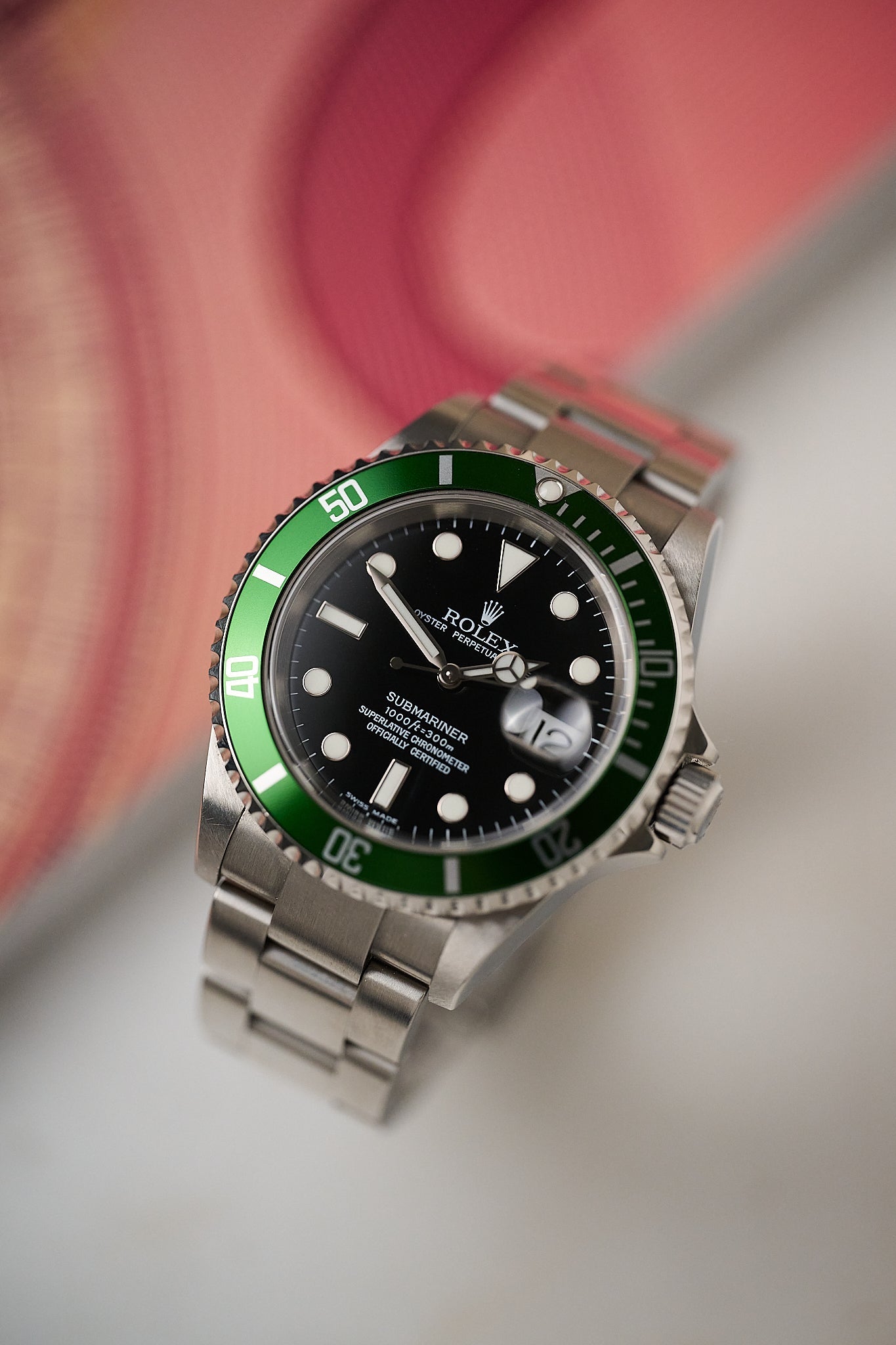 ROLEX SUBMARINER DATE 16610LV FLAT FOUR 'ERROR DIAL' NOS